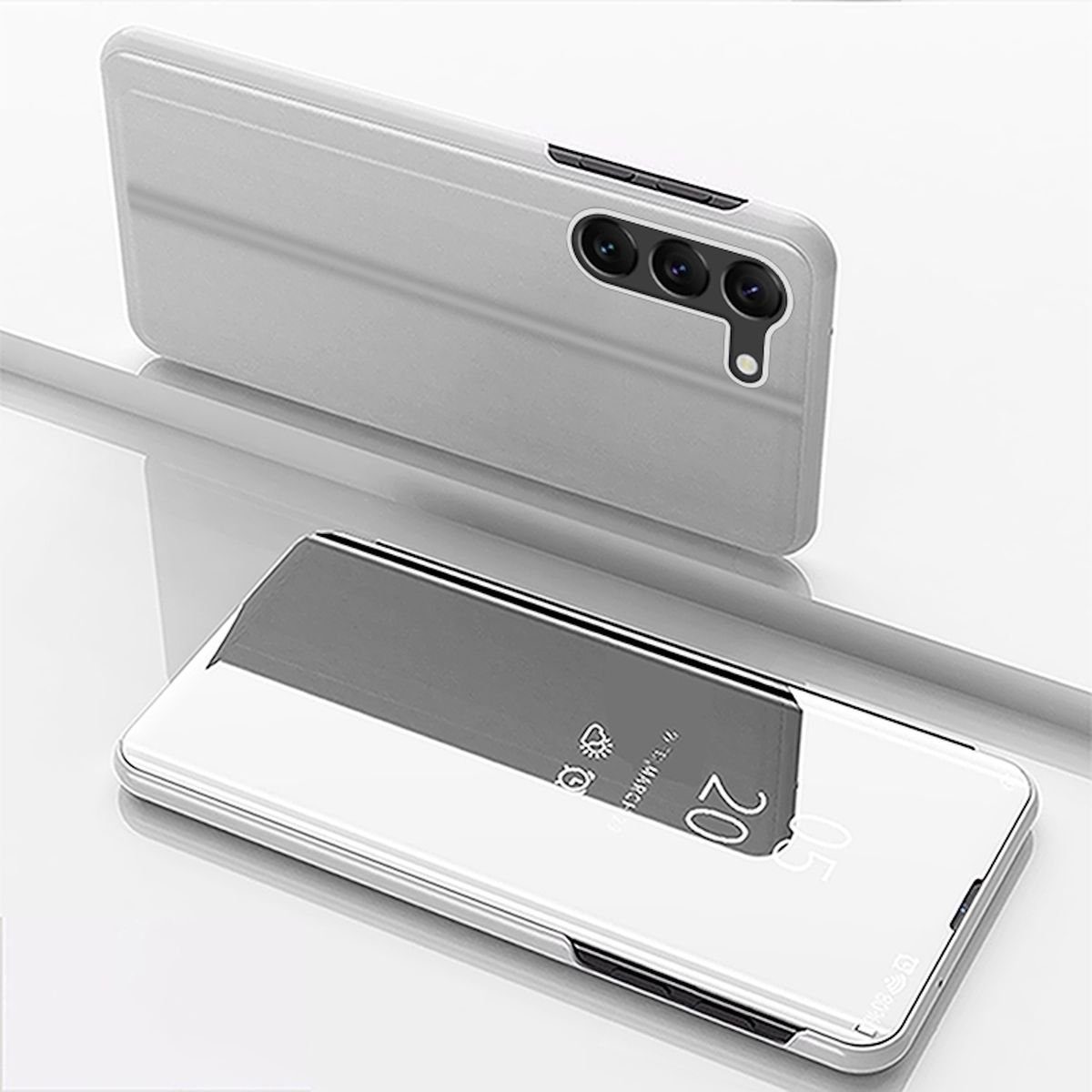 Handyhülle Für Samsung Galaxy S24 Plus View Spiegel Smart Cover Wake UP Hülle