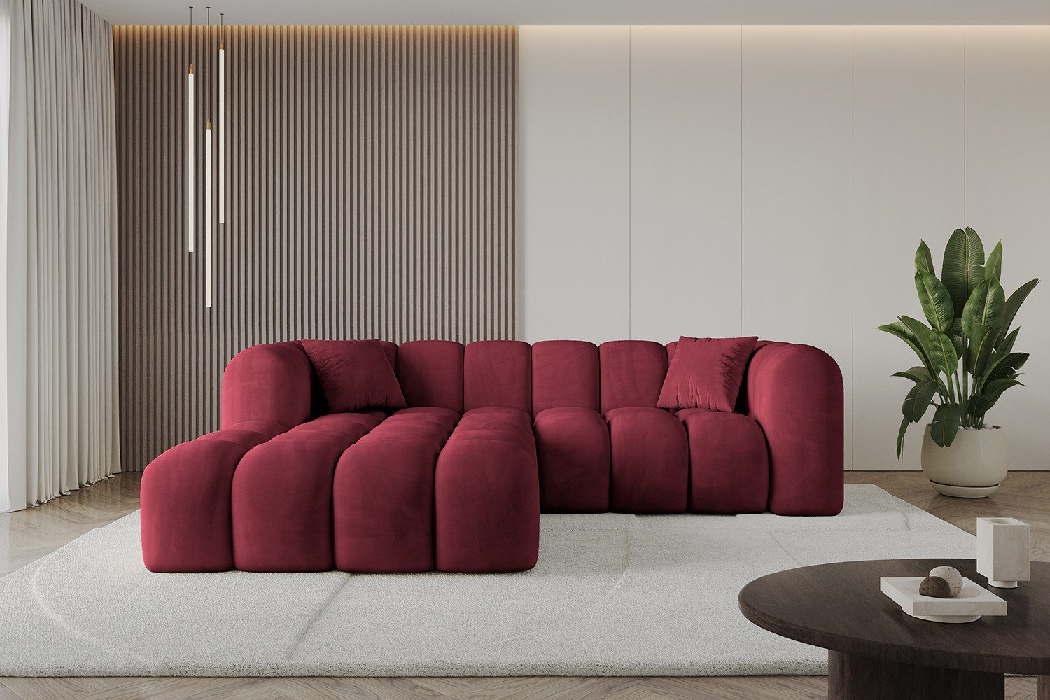 ALTDECOR Ecksofa OLEA-L1, Sofa Praktische Bequeme Funktionsecke Couch L-Form Eckcouch, Corner Sofa L-Form Vielseitige Sofa Wohnzimmer 231x173x74