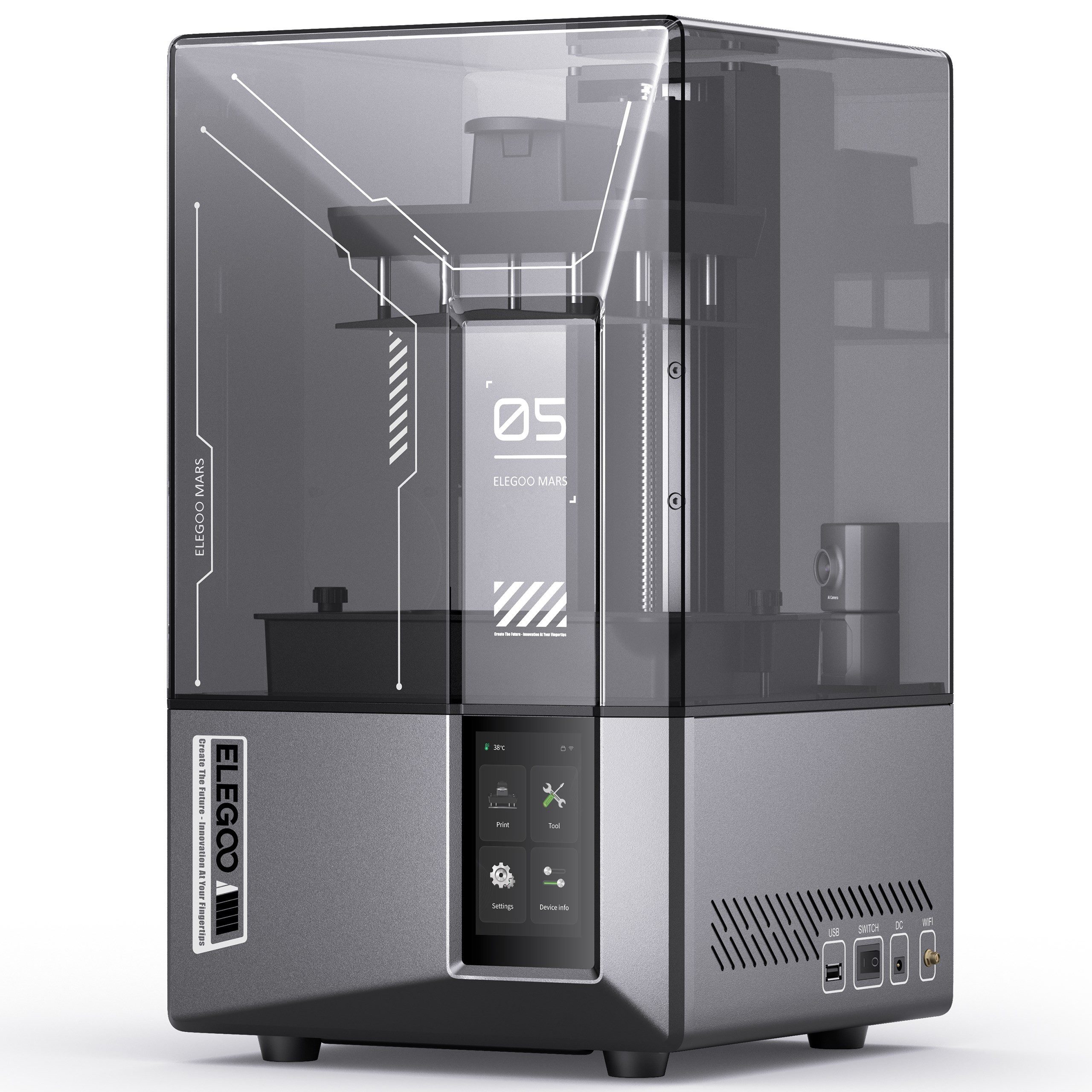 ELEGOO 3D-Drucker Elegoo Mars 5 Ultra, Hochpräziser 3D-Drucker, Metall/Acryl, intuitive Bedienung, stabil