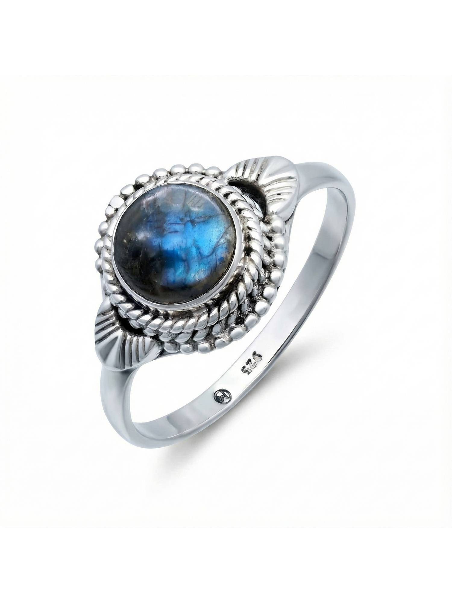 Silberring MANAIA aus 925 Silber mit Labradorit