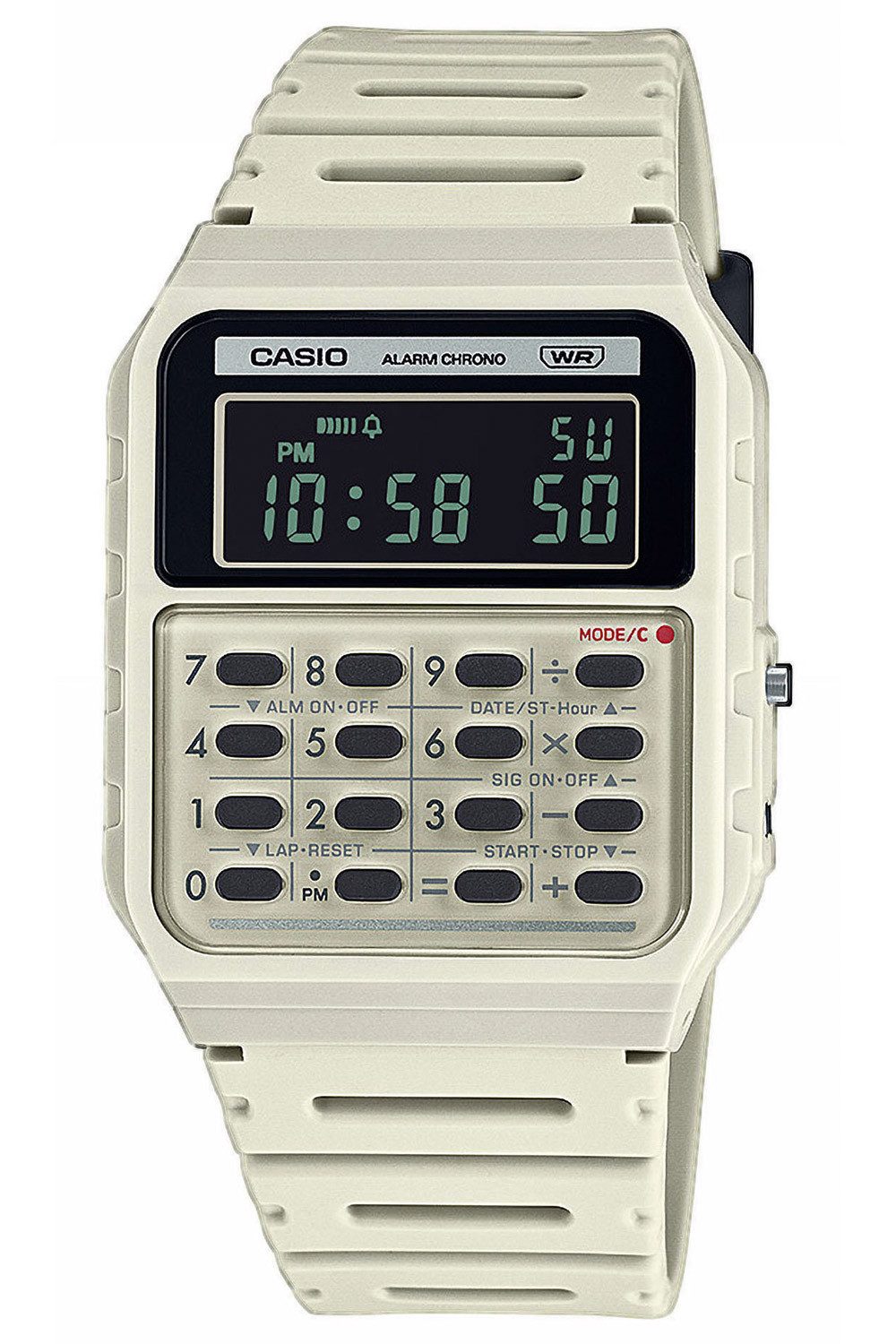 CASIO VINTAGE Digitaluhr mit Taschenrechner Vintage Edgy Beige günstig online kaufen