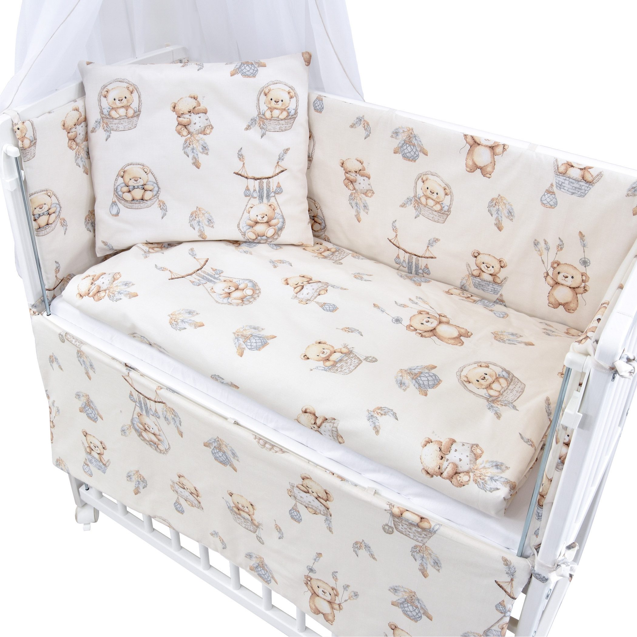 Baby-Delux Beistellbett Babybett Teddy Beige, Stillbett 90x40 weiß höhenver günstig online kaufen