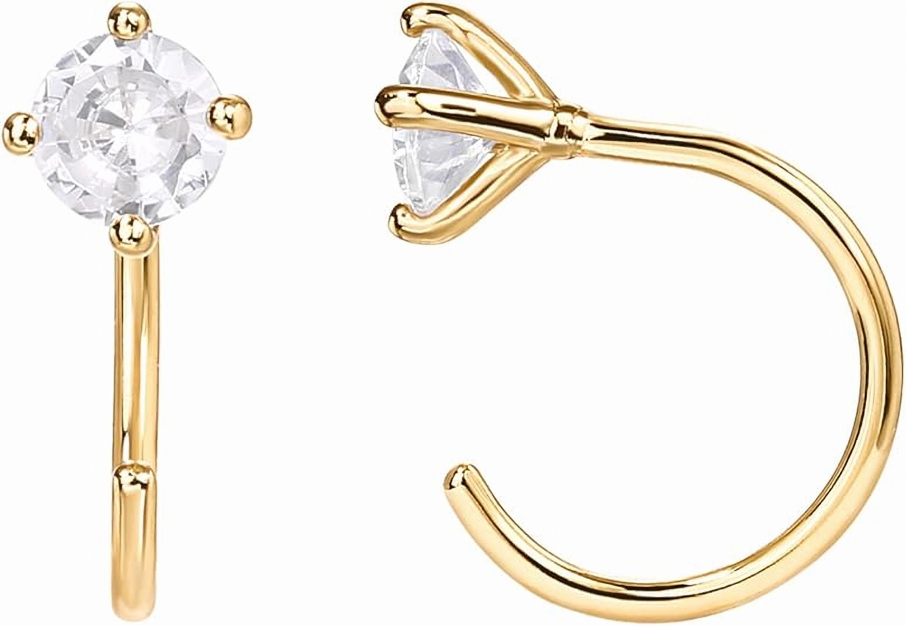 Paar Ohrstecker 585 Gold, 0,6ct Lab-Rundbrillant, Damenohrringe