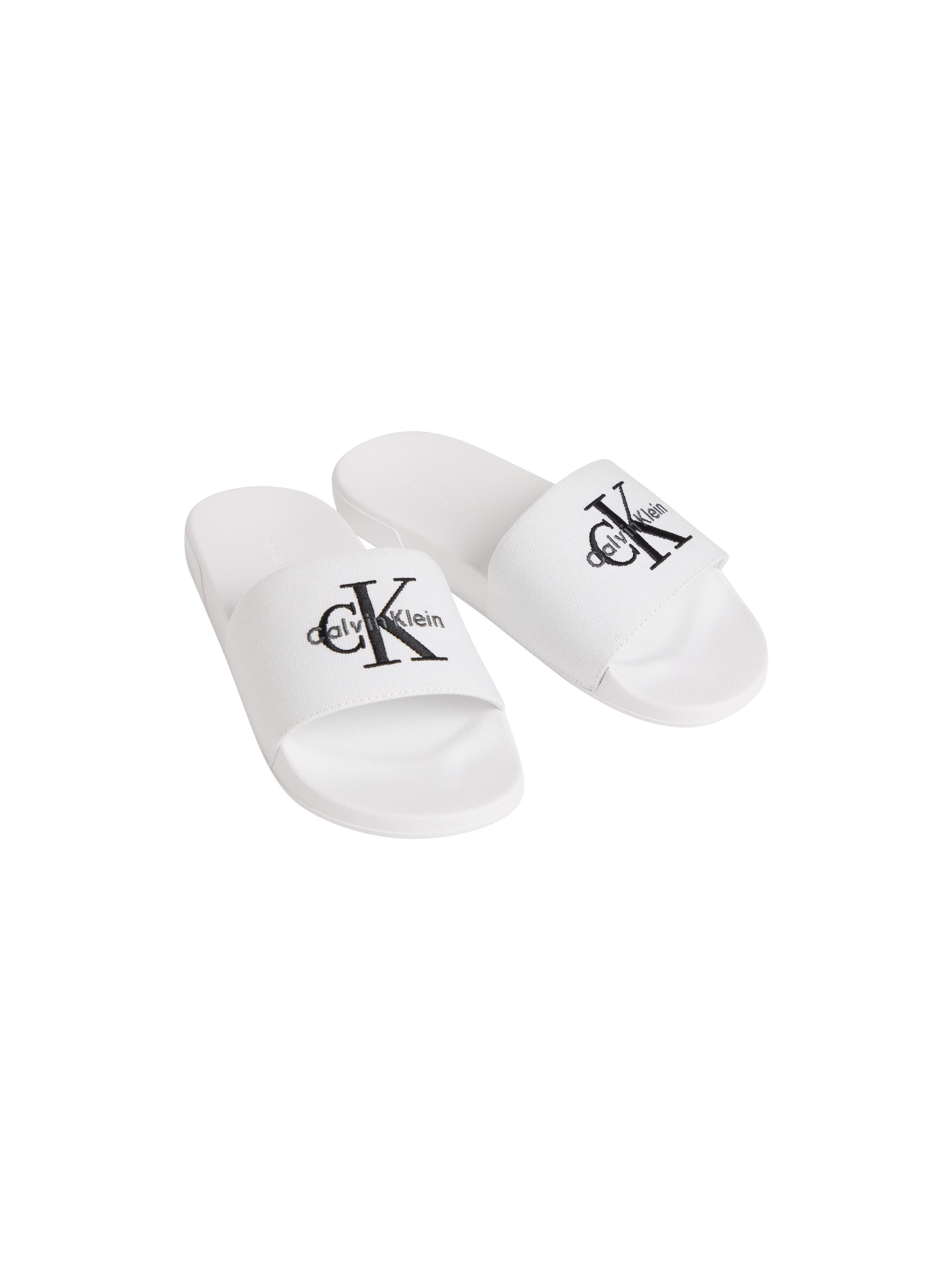 Calvin Klein ESS SLIDE CV WN Pantolette Sommerschuh, Poolslides, Pantolette, Strandschuh mit Logoschriftzug