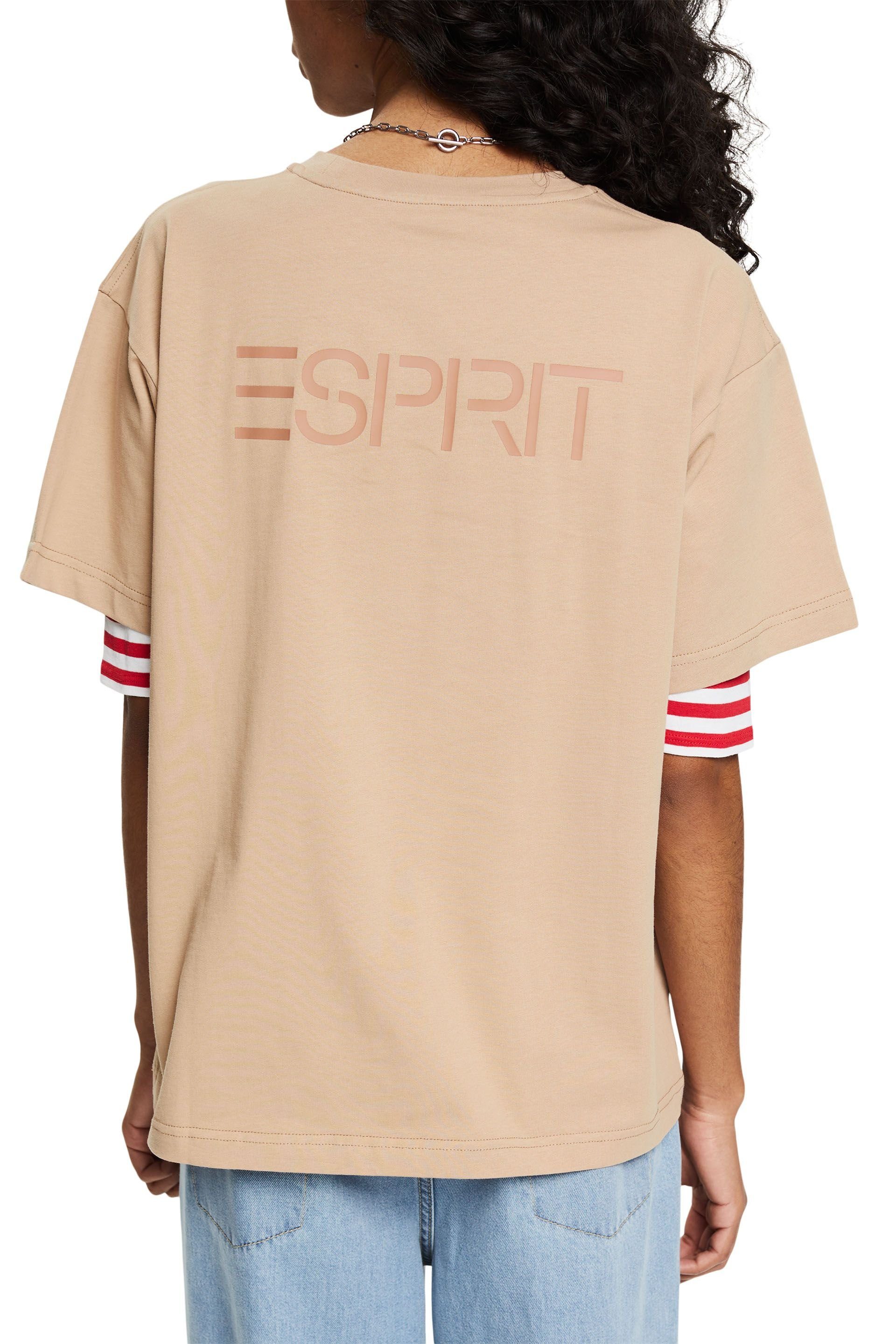 khaki beige T-Shirt Esprit
