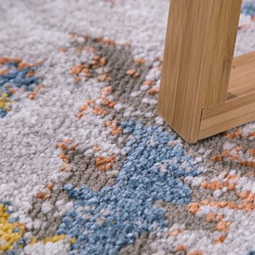Teppich Wohnzimmer Teppich Kurzflor Orientalische Abstrakte Optik, TT Home, Läufer, Höhe: 13 mm