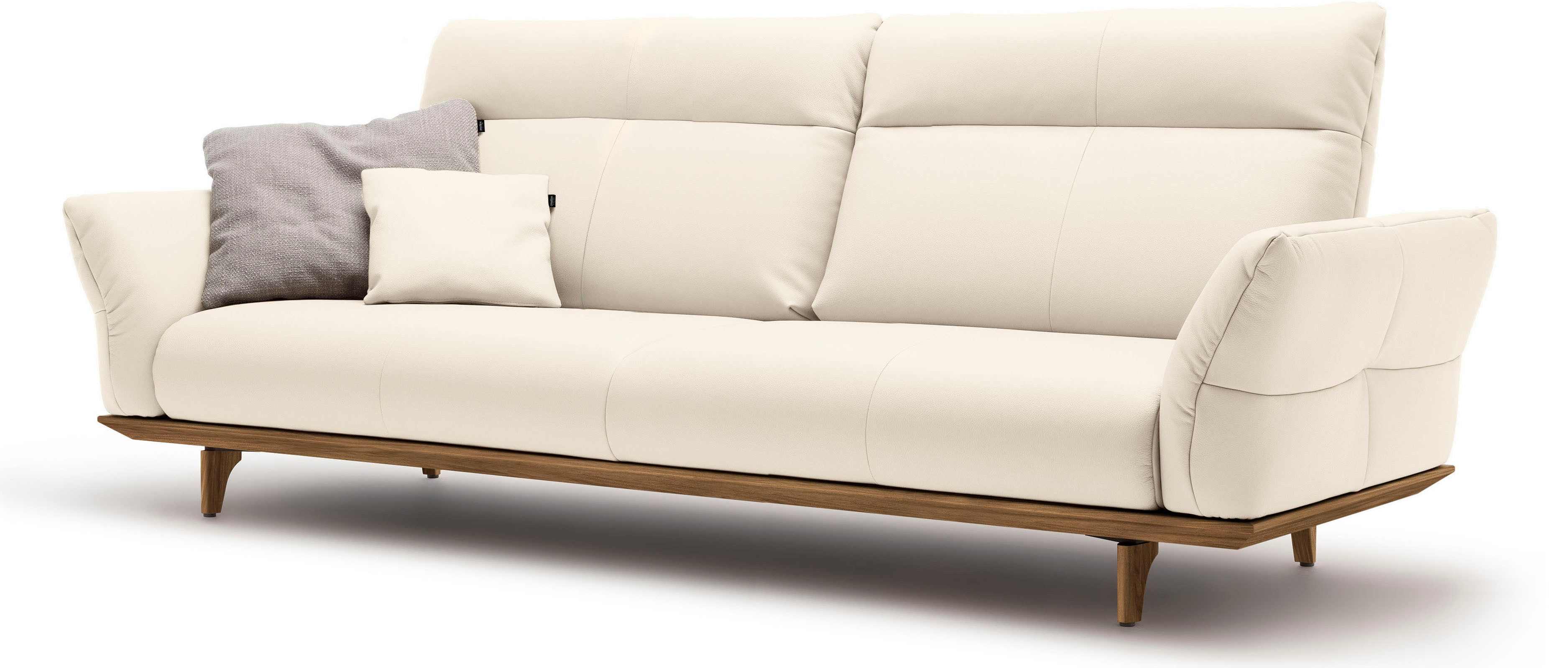 Creation BY ROLF BENZ 4-Sitzer CR.460 mit verstellbarer Rückenlehne, Designsofa, bequem, Sockel in Nussbaum, Füße Nussbaum, Breite 248 cm