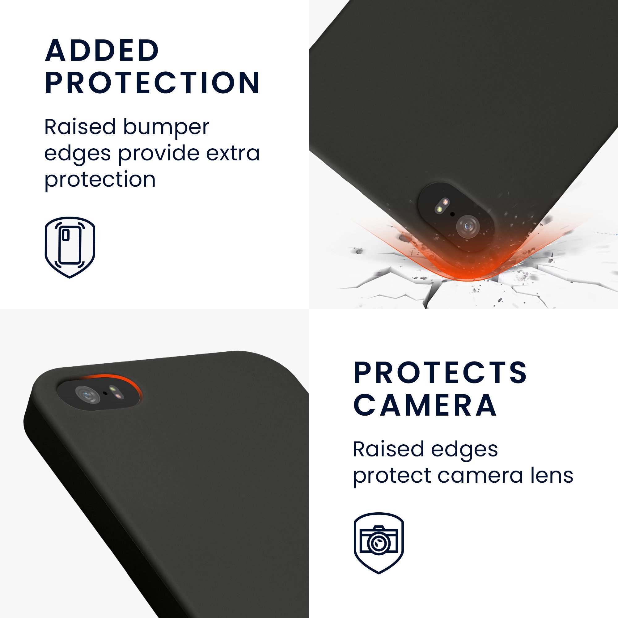 kwmobile Handyhülle Hülle für Apple iPhone SE (1.Gen 2016) / 5 / 5S, Hülle Silikon - Soft Handyhülle - Handy Case Cover