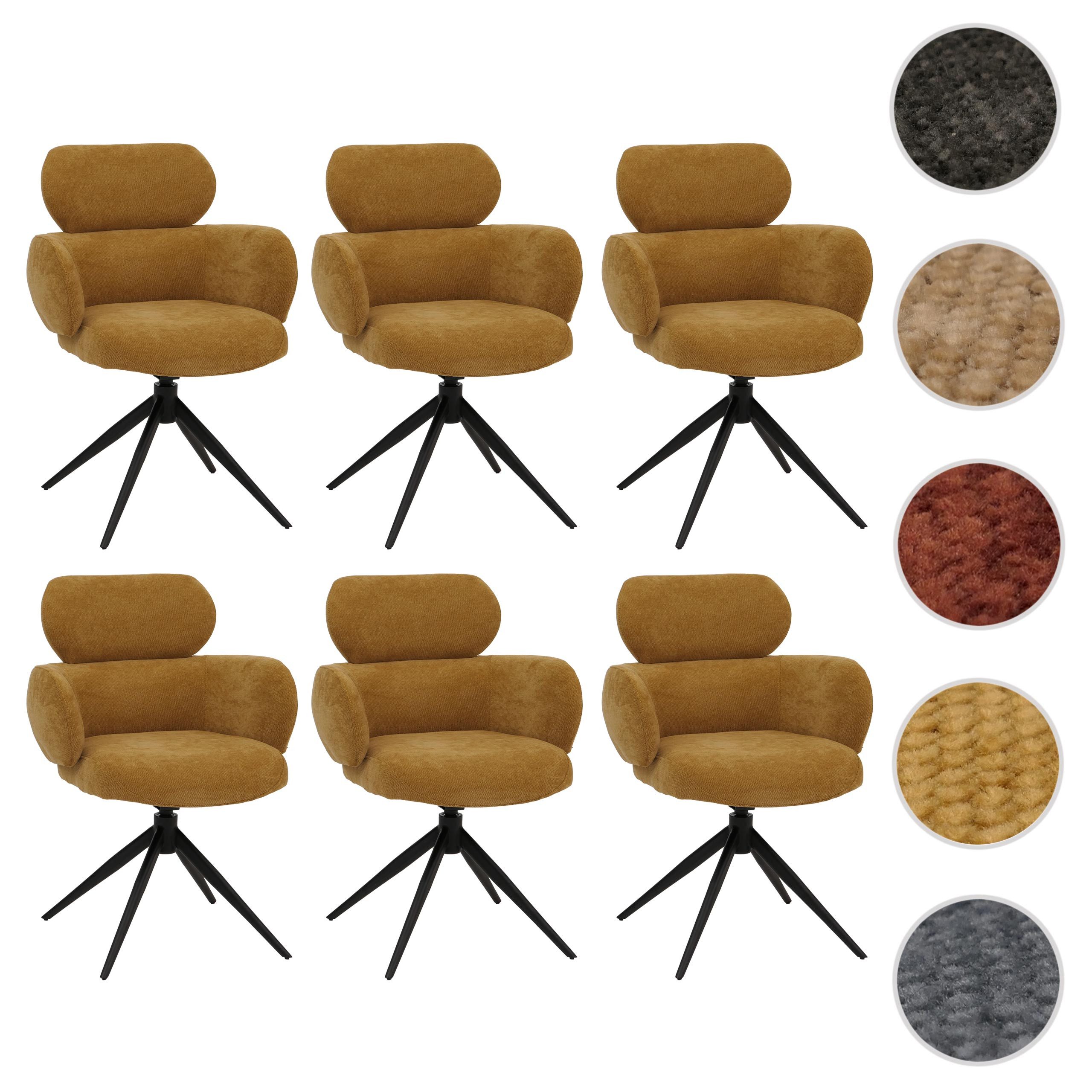 MCW Esszimmerstuhl MCW-O77-6 (Set, 6 St), Um 360° drehbar, Moderner Chenill günstig online kaufen