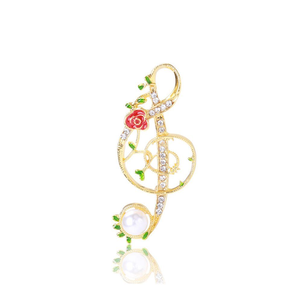 Invanter Brosche Stilvolle und minimalistische Note Imitation Perle vergoldete Brosche, Weihnachtsgeschenke für Frauen , inkl Geschenktasche