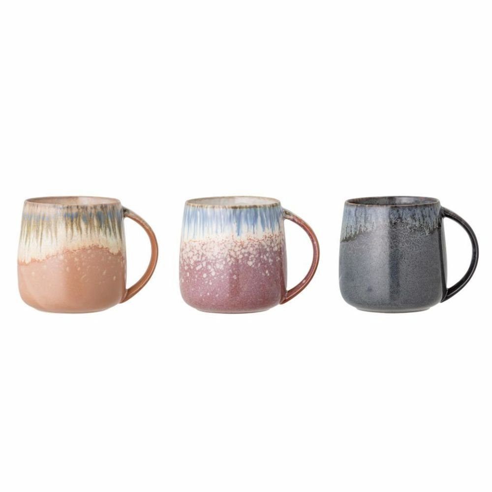 Bloomingville Becher Set, Cloe 9,5 cm Stoneware 10 Mug, Blue, x