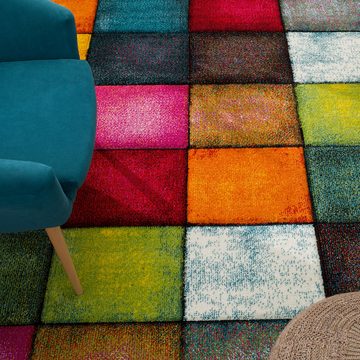 Teppich Wohnzimmer Abstraktes Geometrisches Design Teppich, Paco Home, Läufer, Höhe: 16 mm