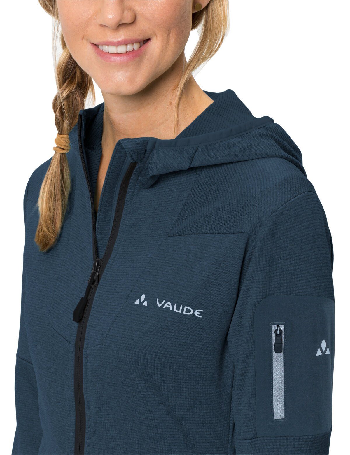 II sea kompensiert uni Monviso (1-St) Outdoorjacke Fleece VAUDE dark Women's Klimaneutral Jacket