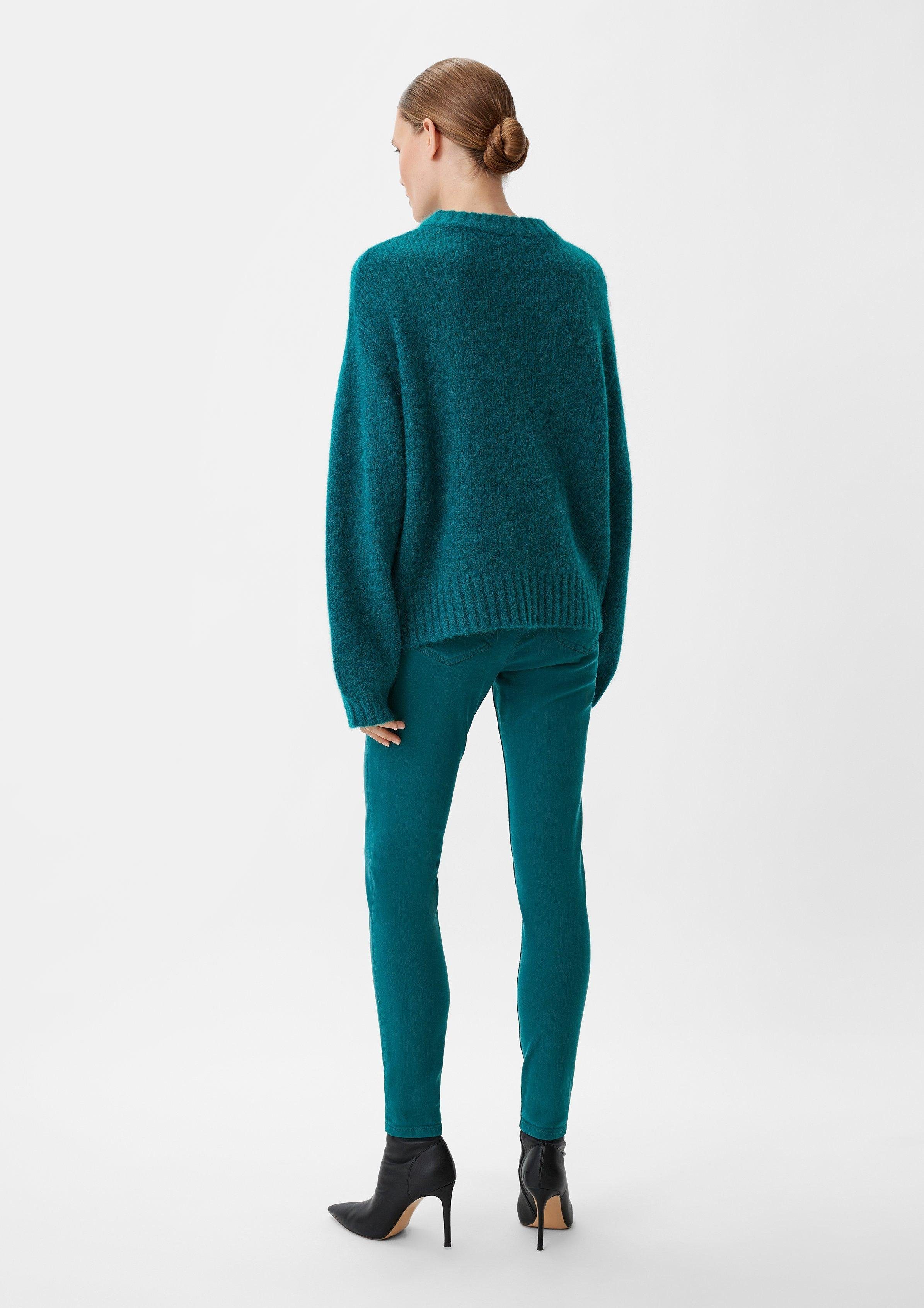 comma skinny: Baumwollmix aus Dye identity Garment Stoffhose Super Twillhose casual