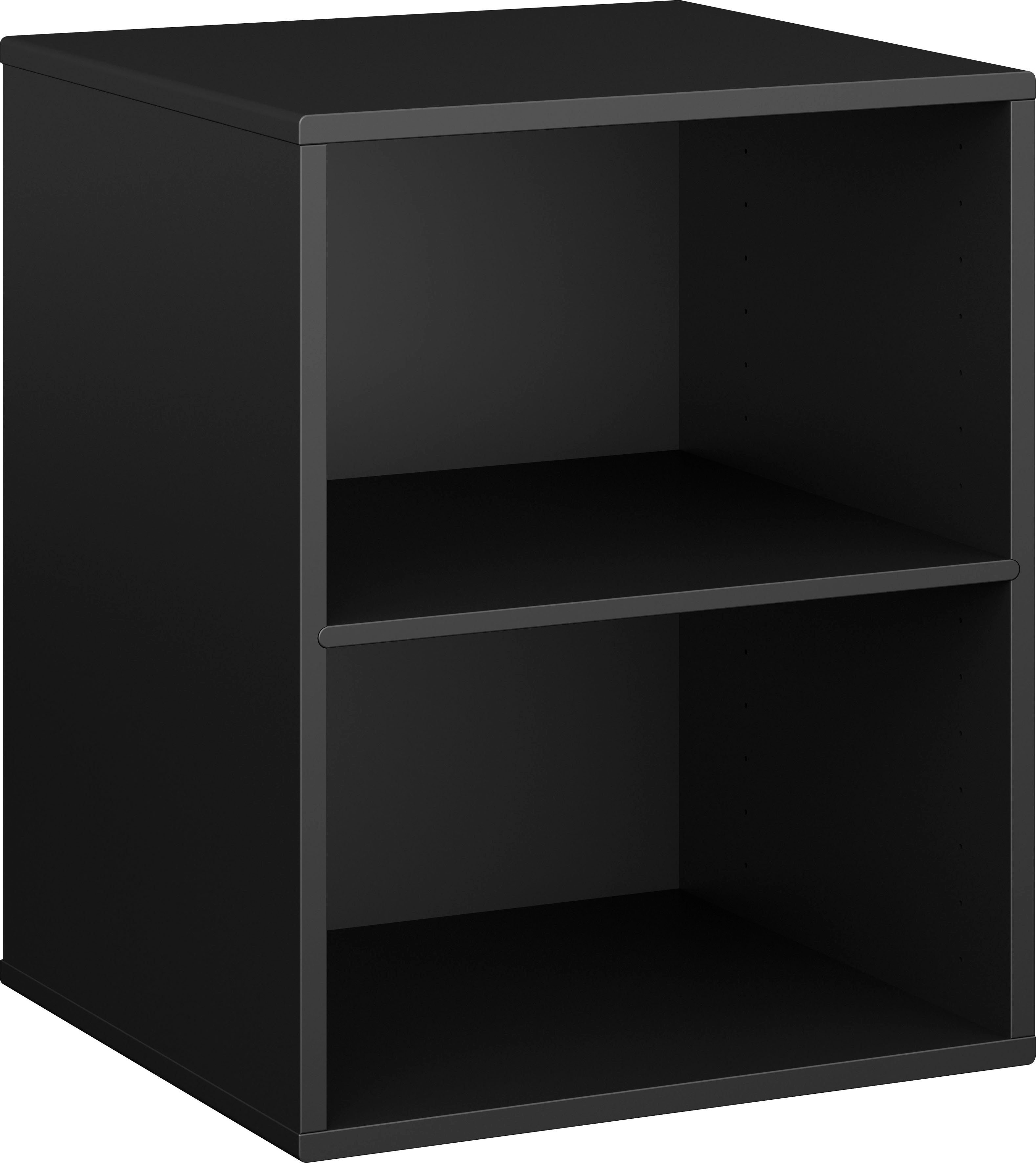 Hammel Furniture Regal Keep Schwarz | Modul Hammel festem Regalboden, Schwarz mit 003, Wandmontage, Breite 45,4cm, by Möbelserie flexible