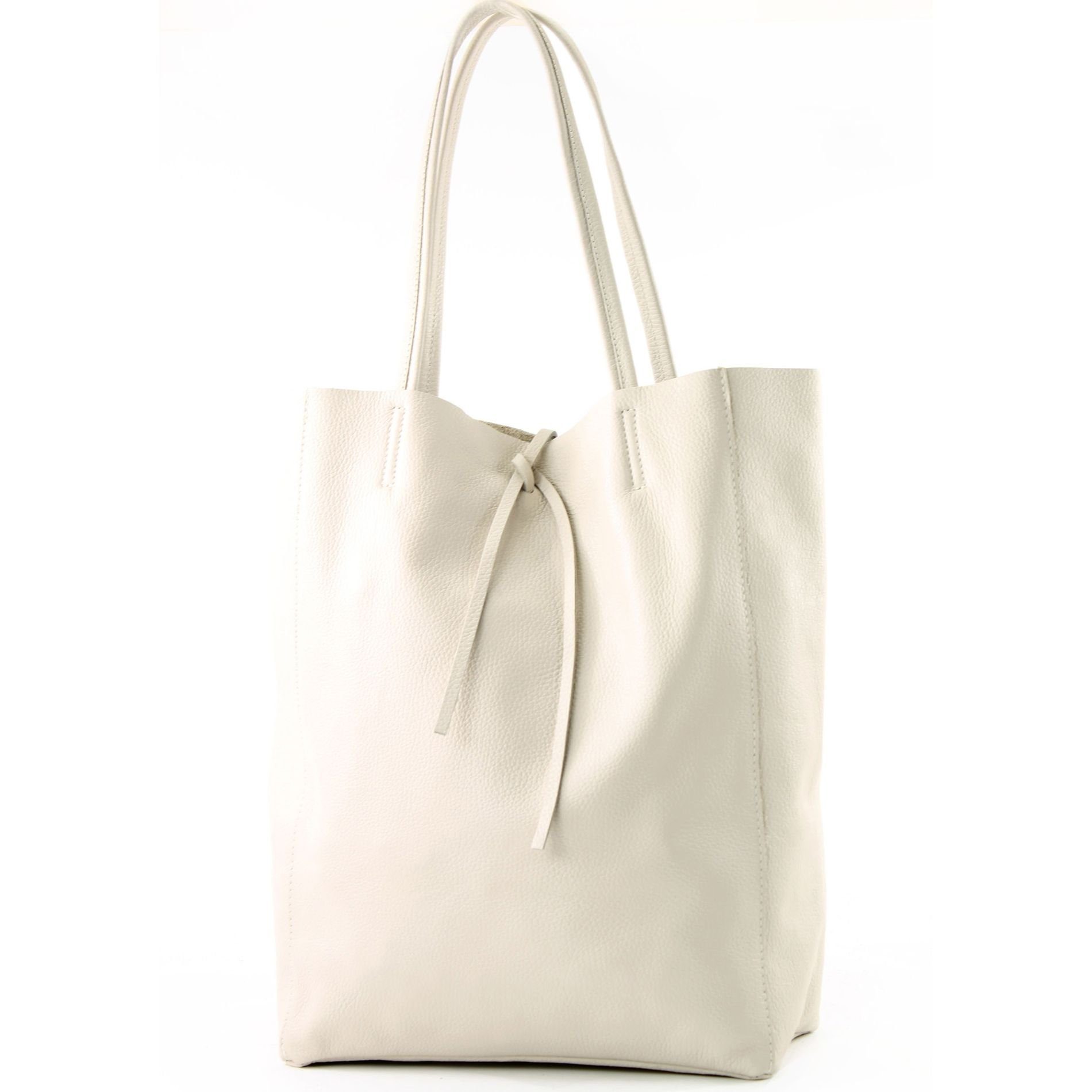 Creme2021 T163v3, Echtleder Schultertasche de modamoda Italy Handmade in