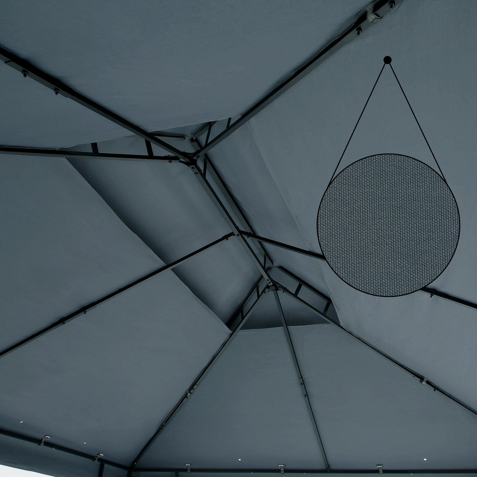 Casaria Pavillon Elda, 3x4m Farbwahl UV-Schutz 50+ Wasserabweisend Stabil Robust Metall mit