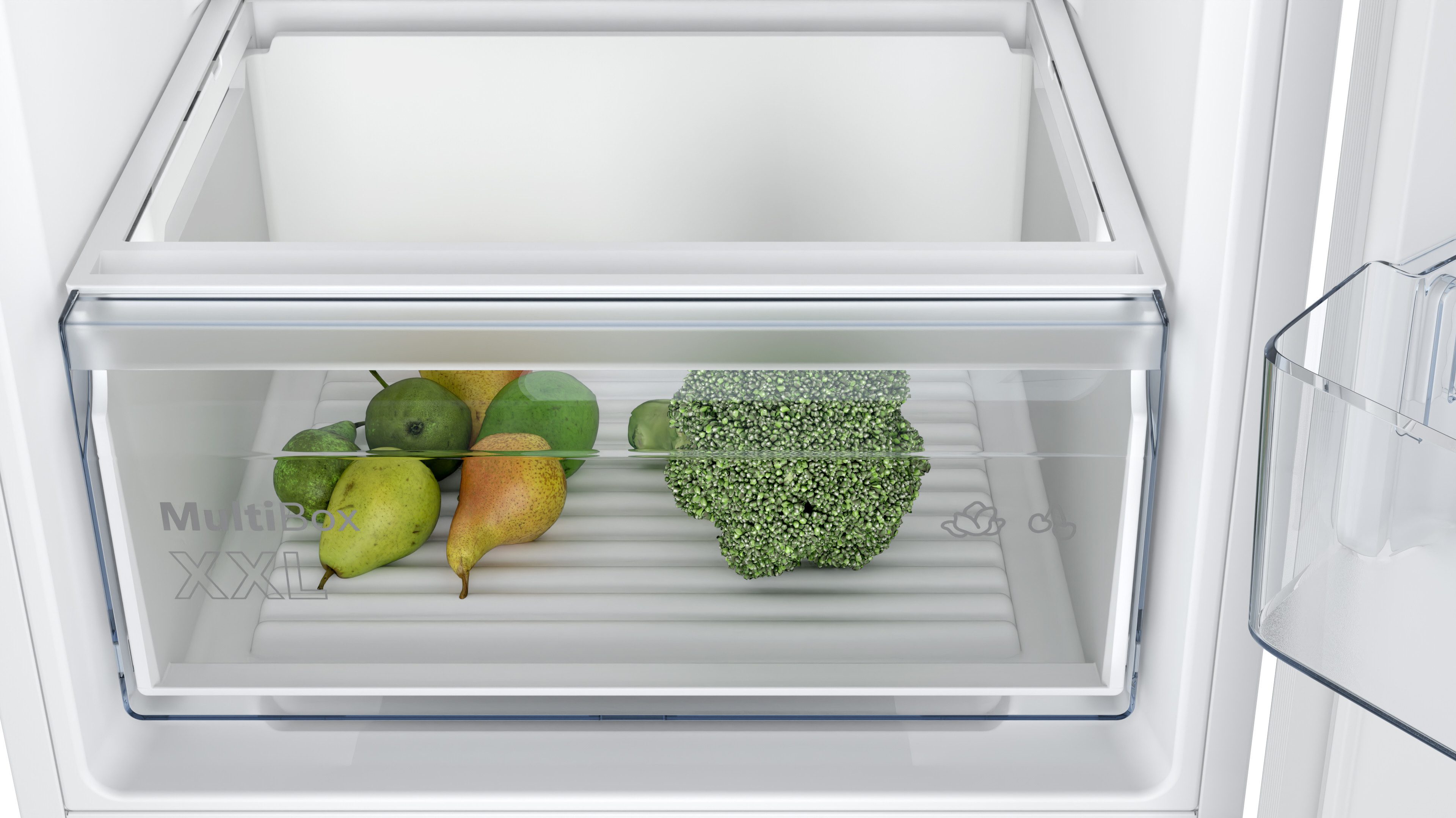 BOSCH Einbaukühlgefrierkombination Serie 2 KIV87NSE0, 177,2 cm hoch, 54,1 cm breit, Multi Box XXL: extragroße Schublade für Obst und Gemüse – Bild 5 von 5