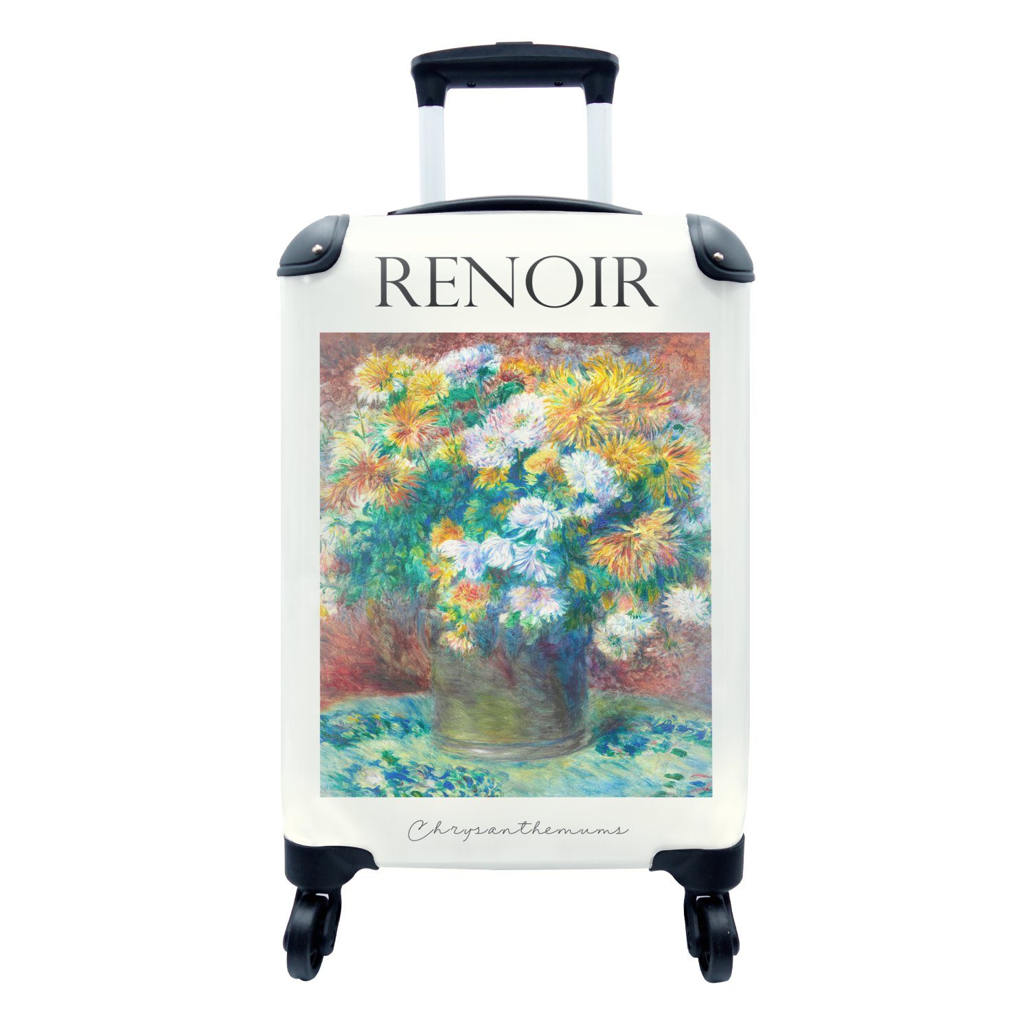 MuchoWow Handgepäckkoffer Kunst - Renoir - Blumen, 4 Rollen, Reisetasche mit rollen, Handgepäck für Ferien, Trolley, Reisekoffer