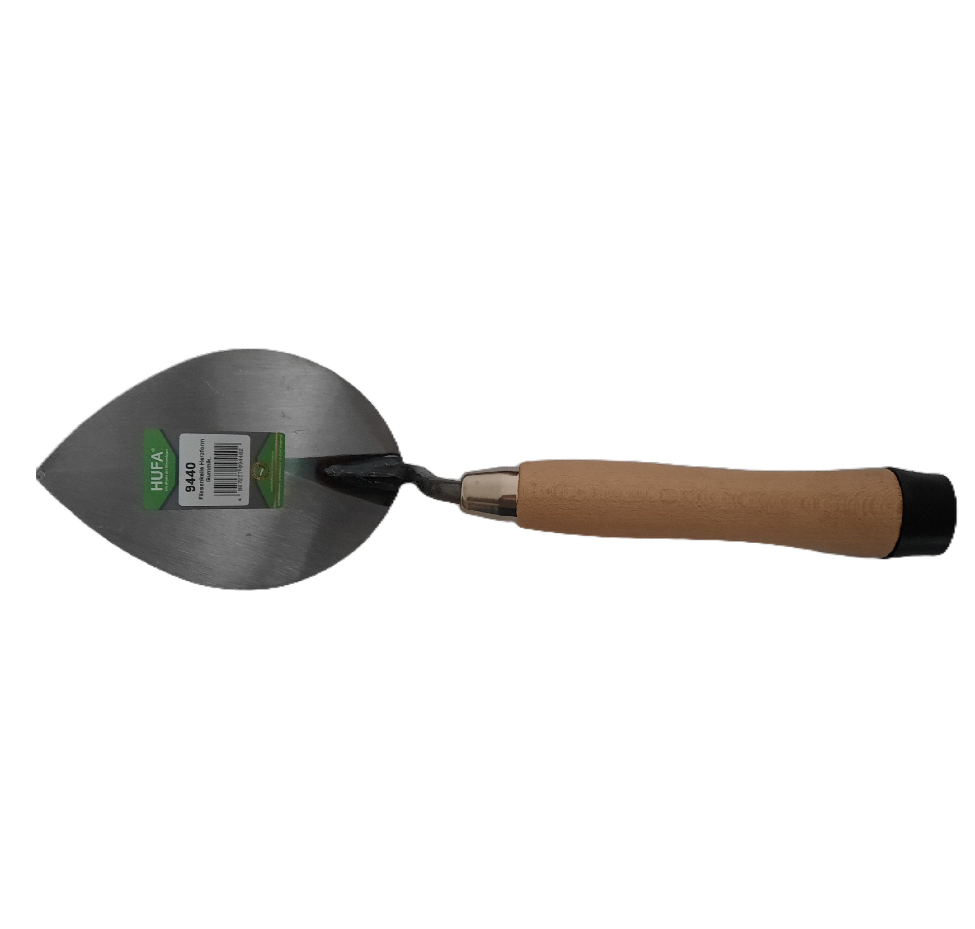 Hufa Fliesenkelle Hufa Fliesenkelle Stahl Herz Form Holzgriff mit Gummikappe 160mm