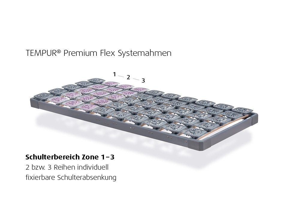 Tellerlattenrost mit Motor TEMPUR® Systemrahmen Lattenrost Premium Flex 4000, Tempur