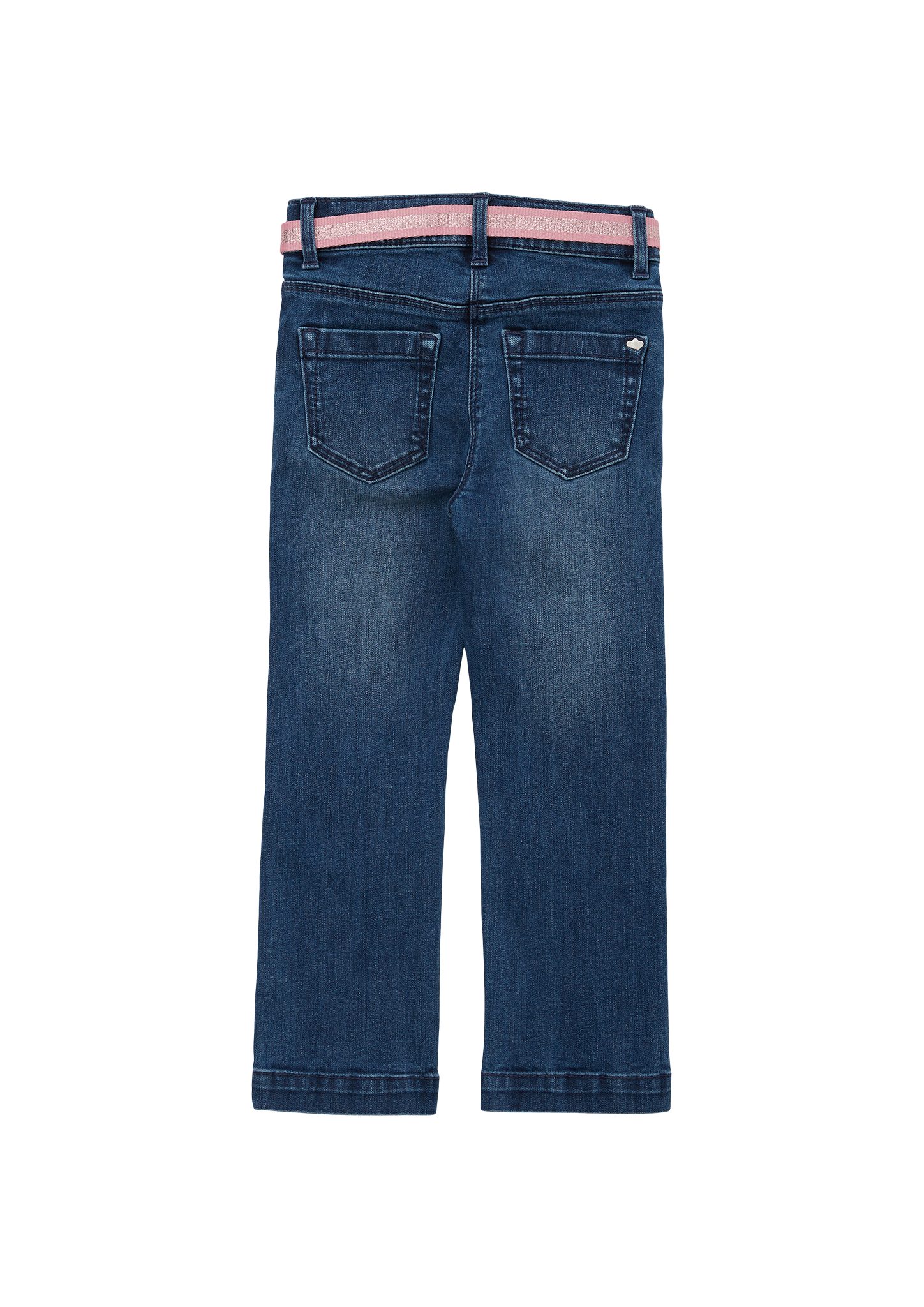 s.Oliver Mid Rüschen, Straight Waschung, Schmuck-Detail / / Rise Stoffhose Jeans Regular / Fit Leg