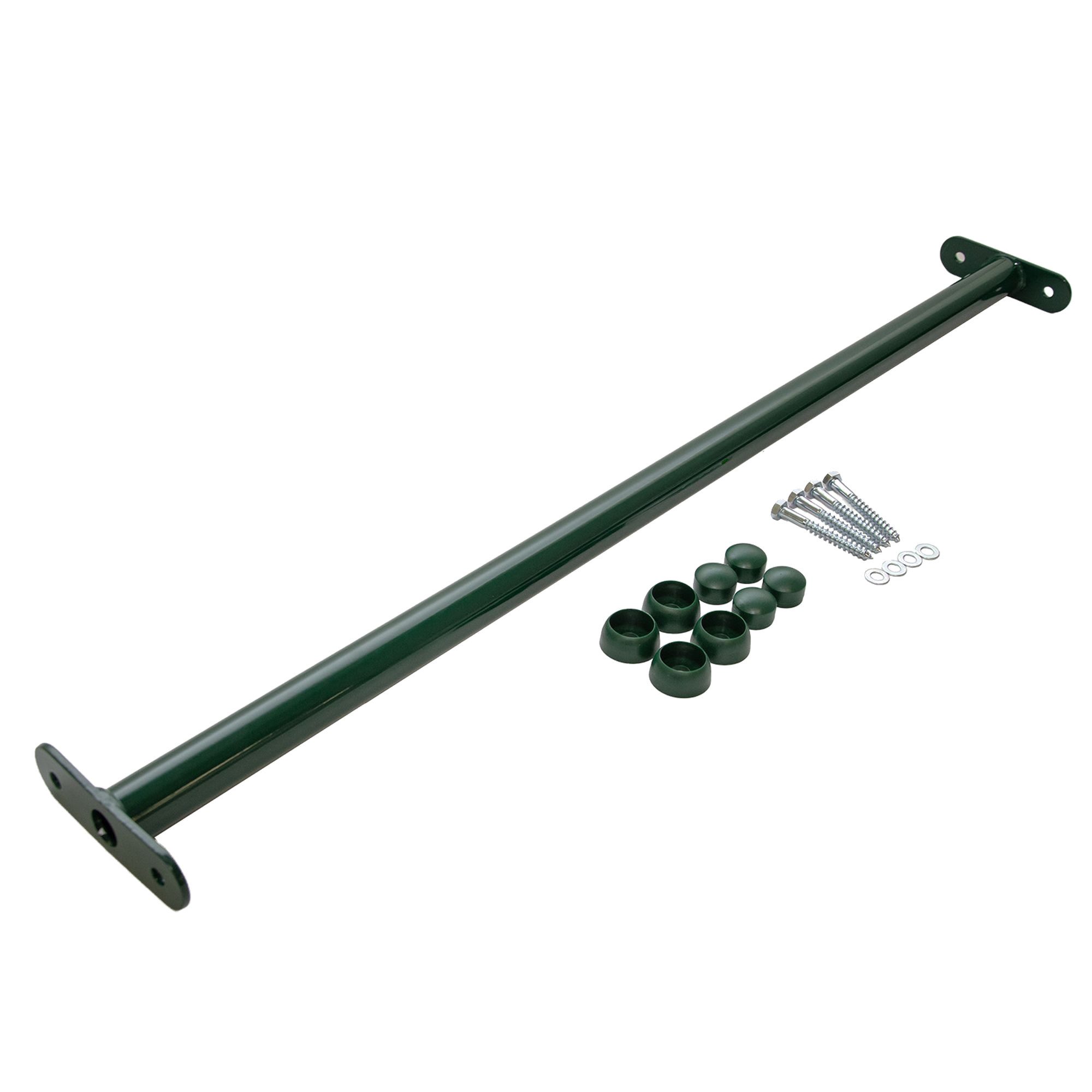 ROG-Gardenline Turnreck Reckstange Metall stabile Turnstange inklusive Montagematerial, (grün, 90 cm)