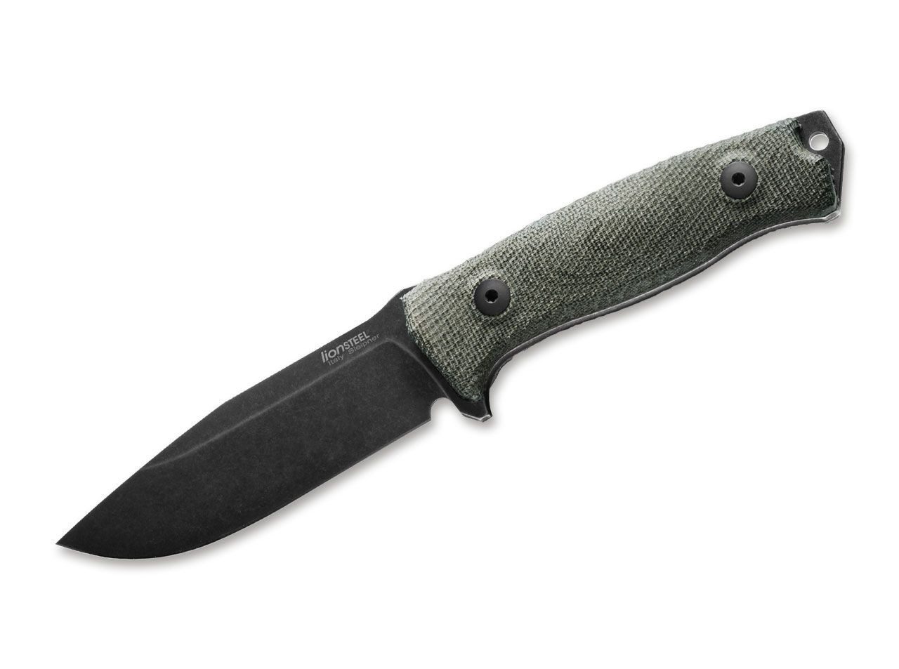 LionSteel Taschenmesser Feststehendes Messer M5 Canvas Black