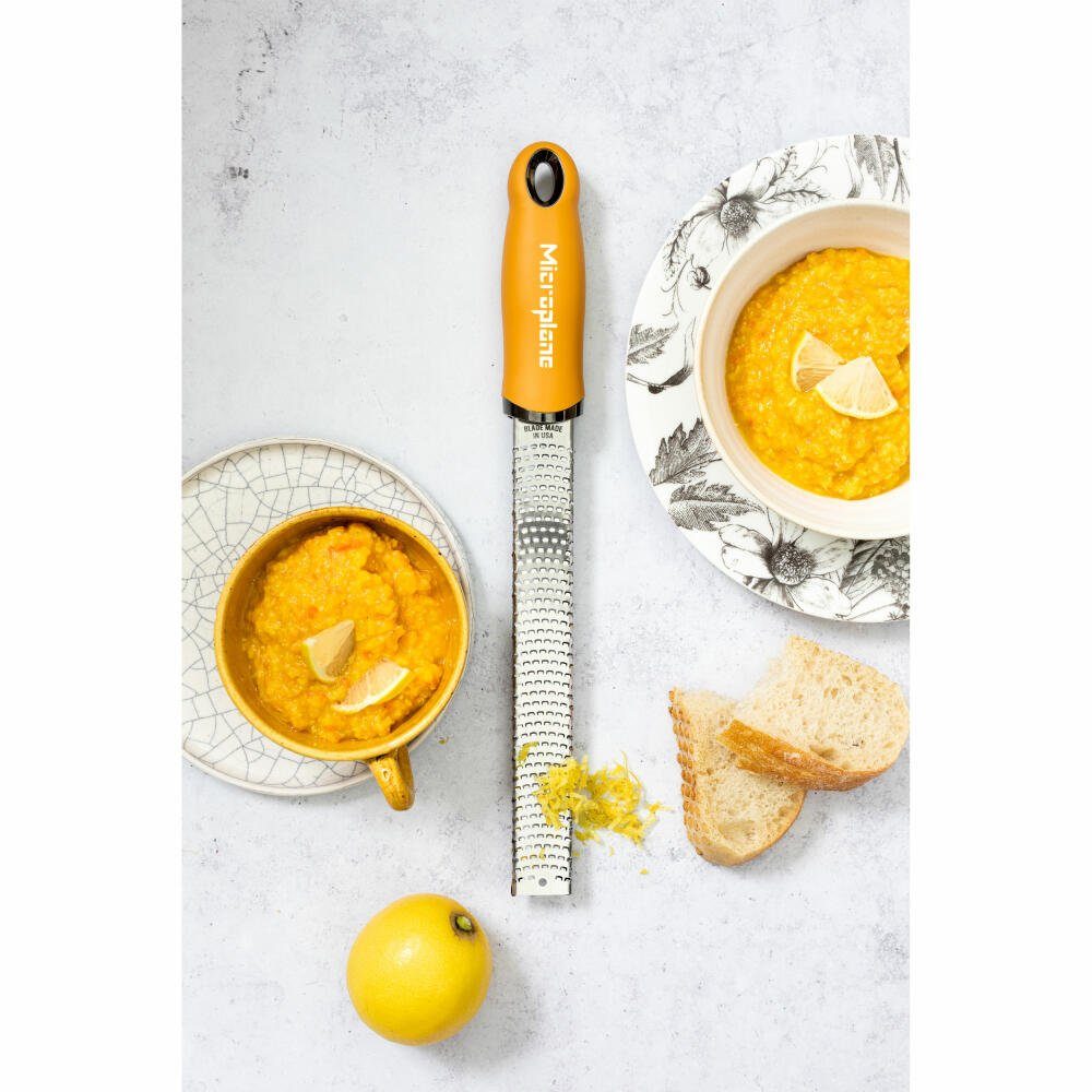 Premium photogeätzte Klinge Classic Kunststoff, Edelstahl, Yellow, Küchenreibe Microplane Mustard