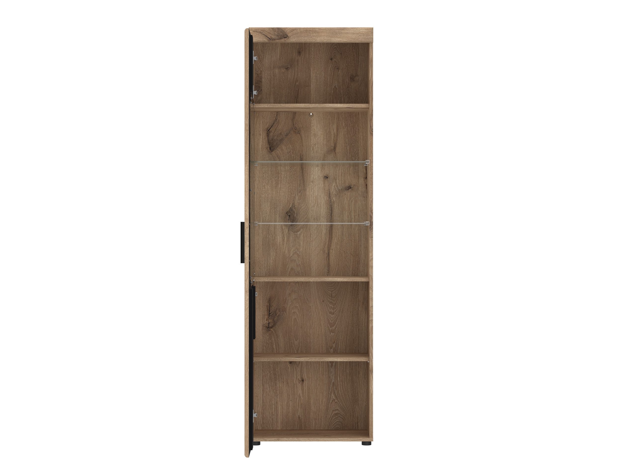 freiraum Glasvitrine GRANO in Viking Eiche Dekor - 58x195x37,4 (BxHxT)