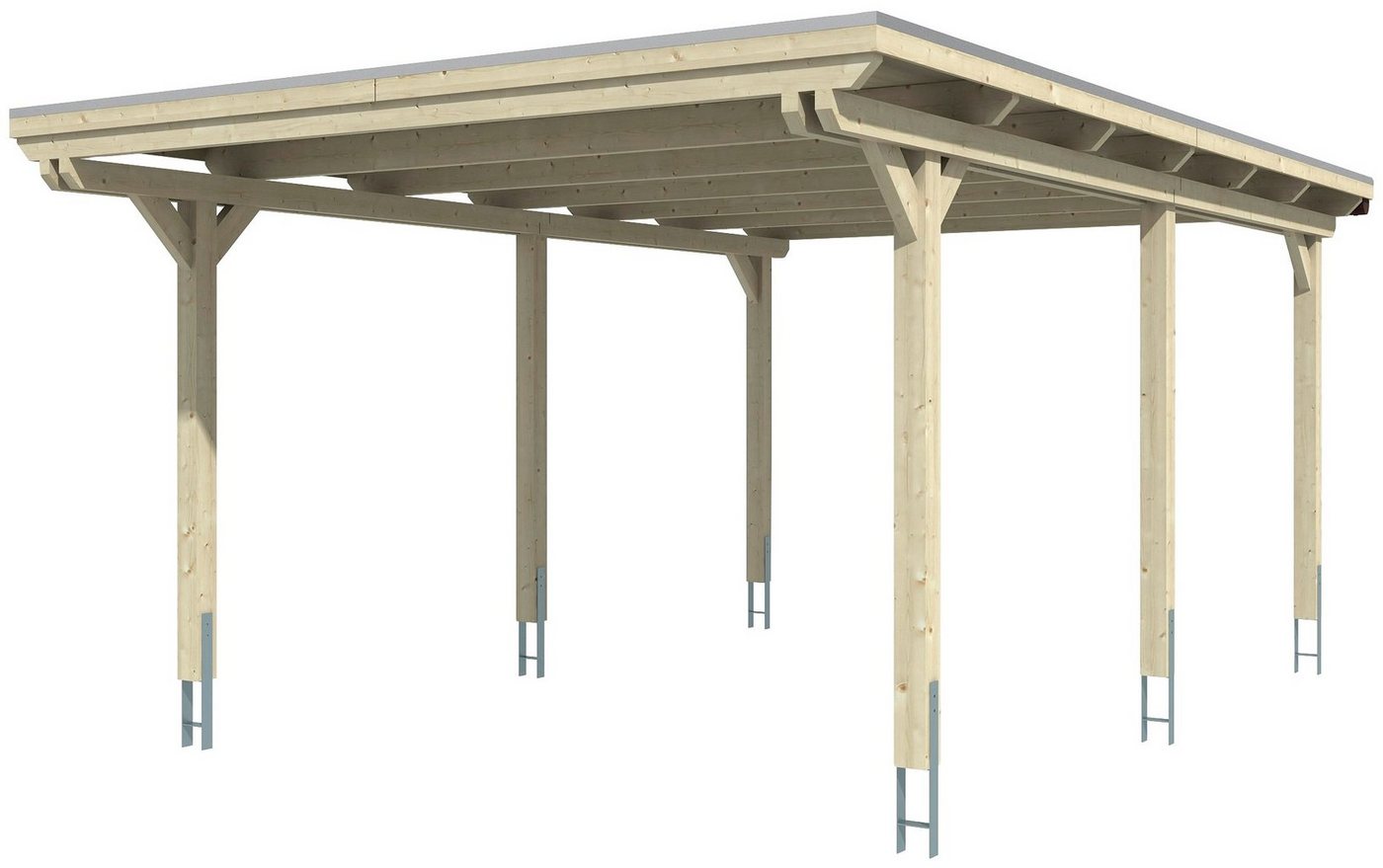 Thumbnail - Skanholz Einzelcarport Emsland, BxT: 404x604 cm, 223 cm Einfahrtshöhe