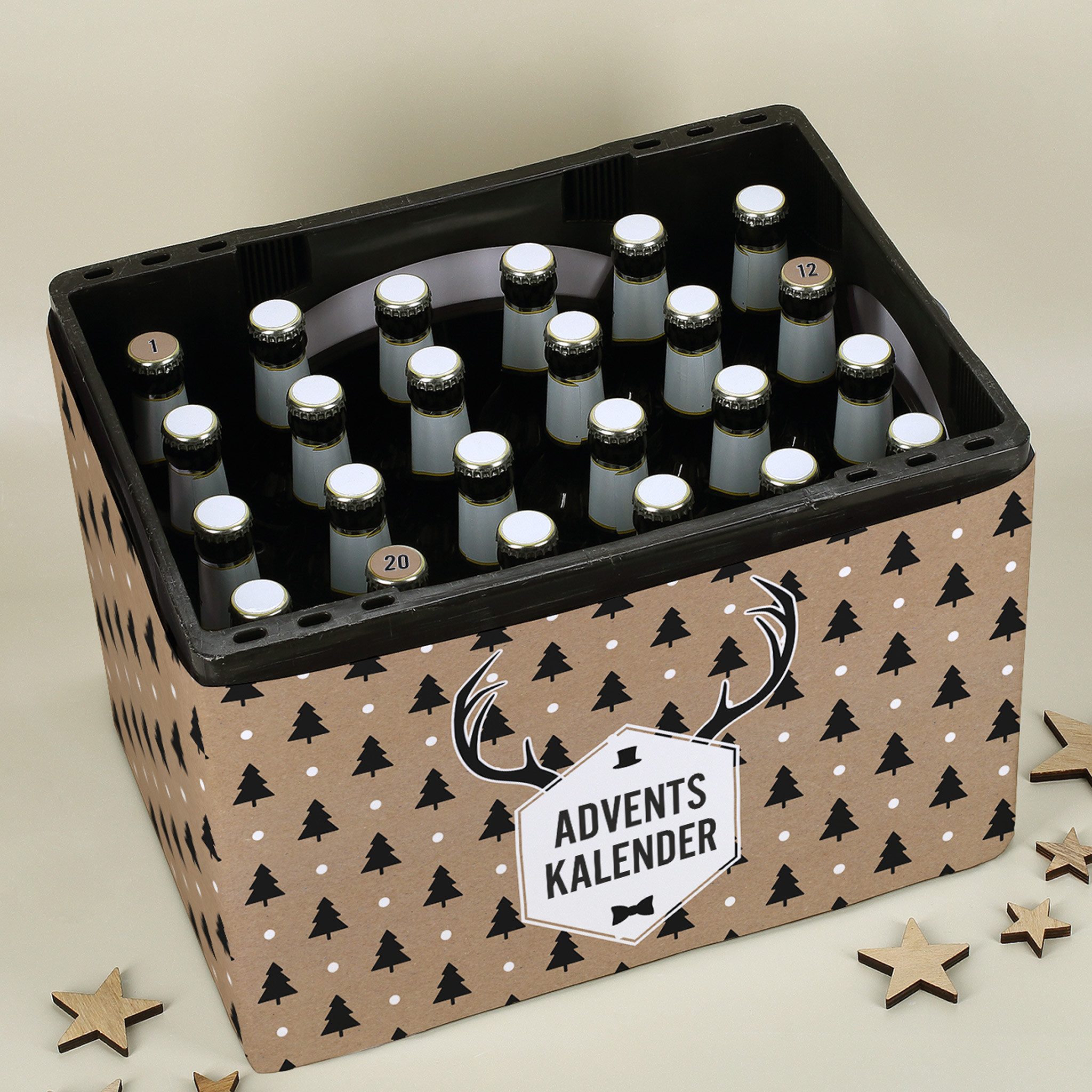 Herz & Heim DIY-Adventskalender 24 Aufkleber & Banderole für Bierkasten - S günstig online kaufen