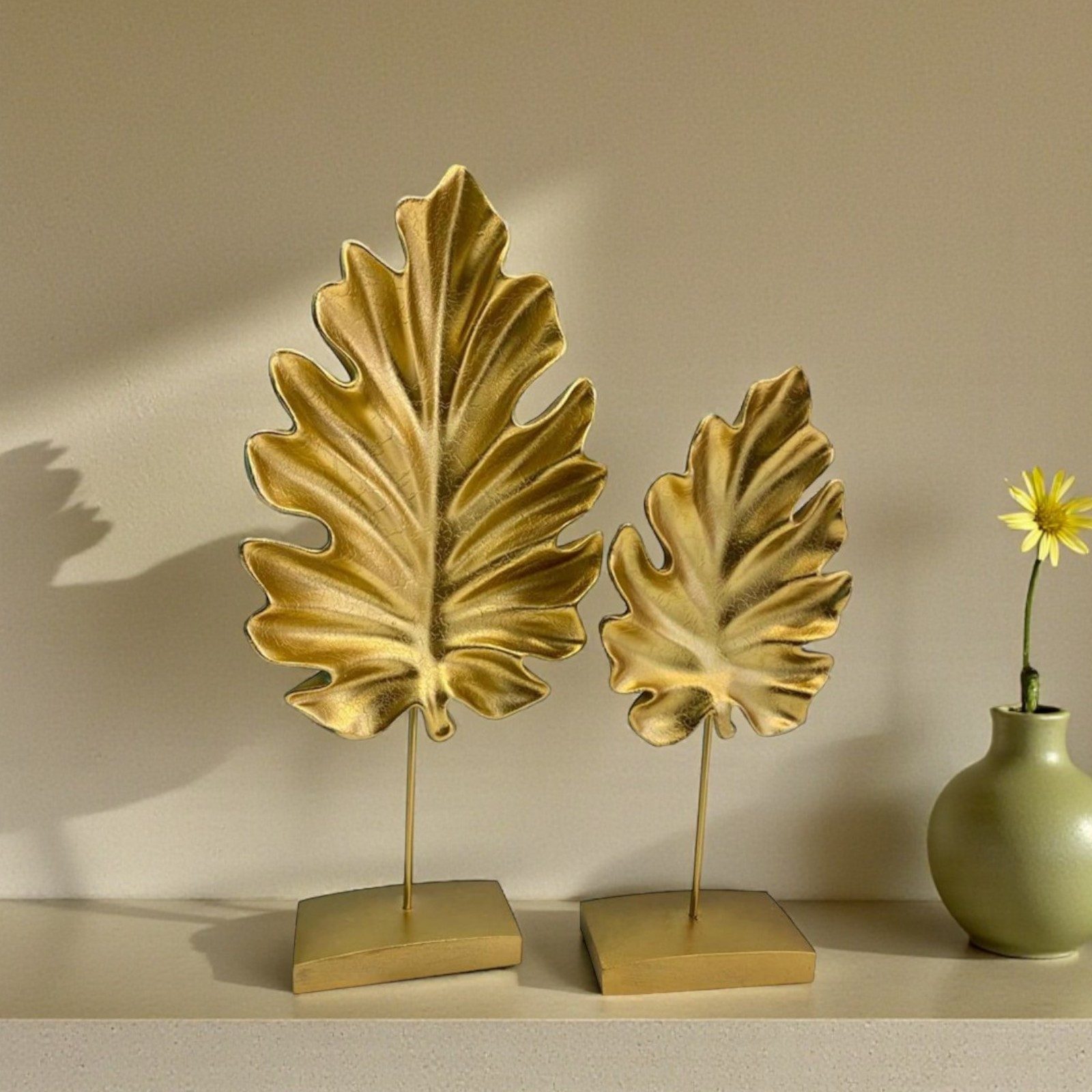 Bamyum Dekoobjekt Bamyum 2pcs Bergahornblätter Sculpture Modern Deko Figur – Bild 4 von 5