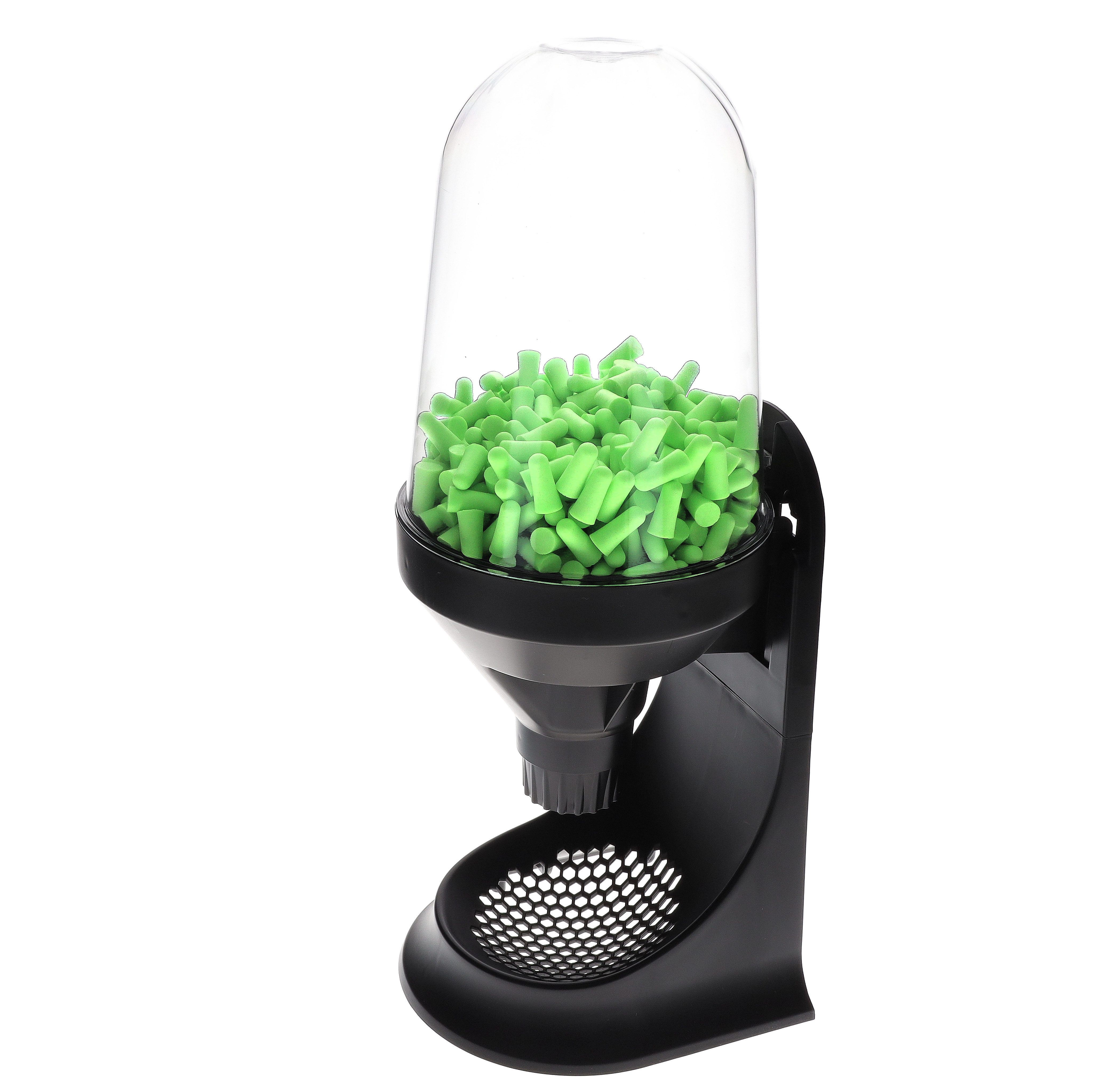 PRO FIT by Fitzner Gehörschutzstöpsel Spender, Schwarz, Wandmontage, Auffangschale, Kunststoff, Leer, leicht zu bedienen, langlebig, ergonomisch, flexibel einsetzbar