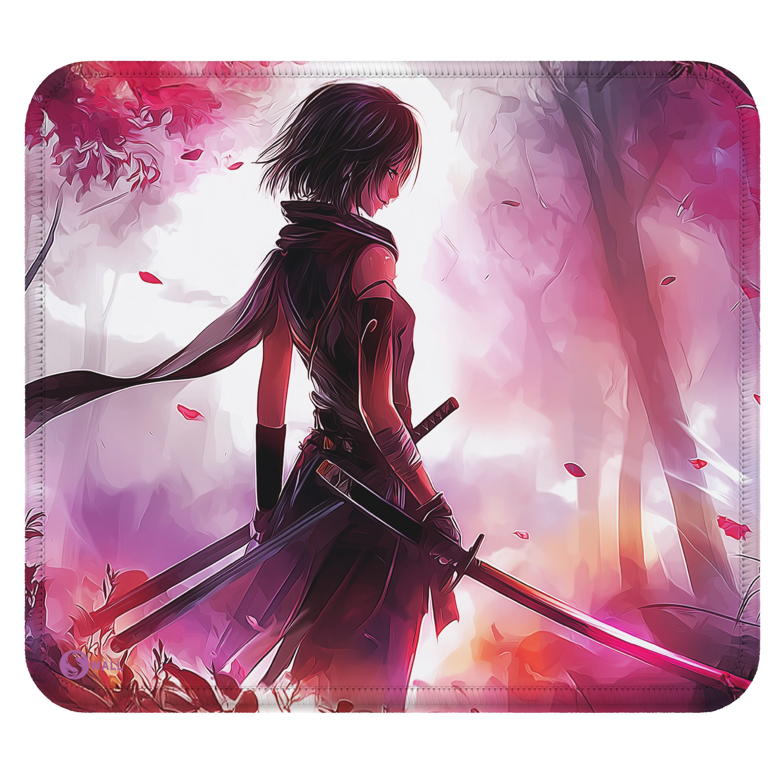 Sunnywall Gaming Mauspad Speed Mousepad XXL Premium 4 mm - Sakura Blade Anime Japan (inkl. Wallpaper), 45x40, 80x30, 90x40 cm, rutschfest, vernähte Ränder, Tischunterlage