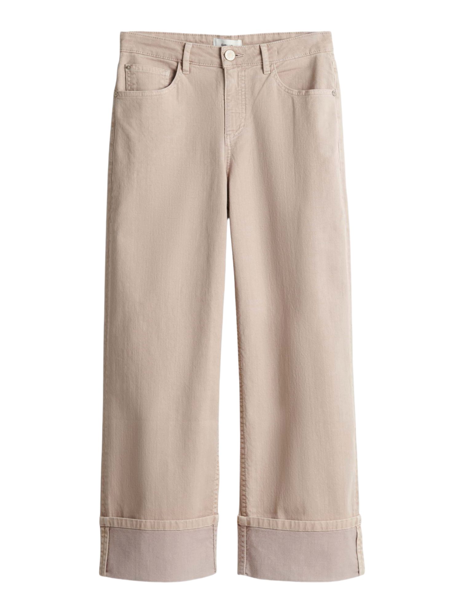 OPUS 5-Pocket-Jeans natur,Casual,Baumwolle,Unifarben,Wide Leg,Mittel