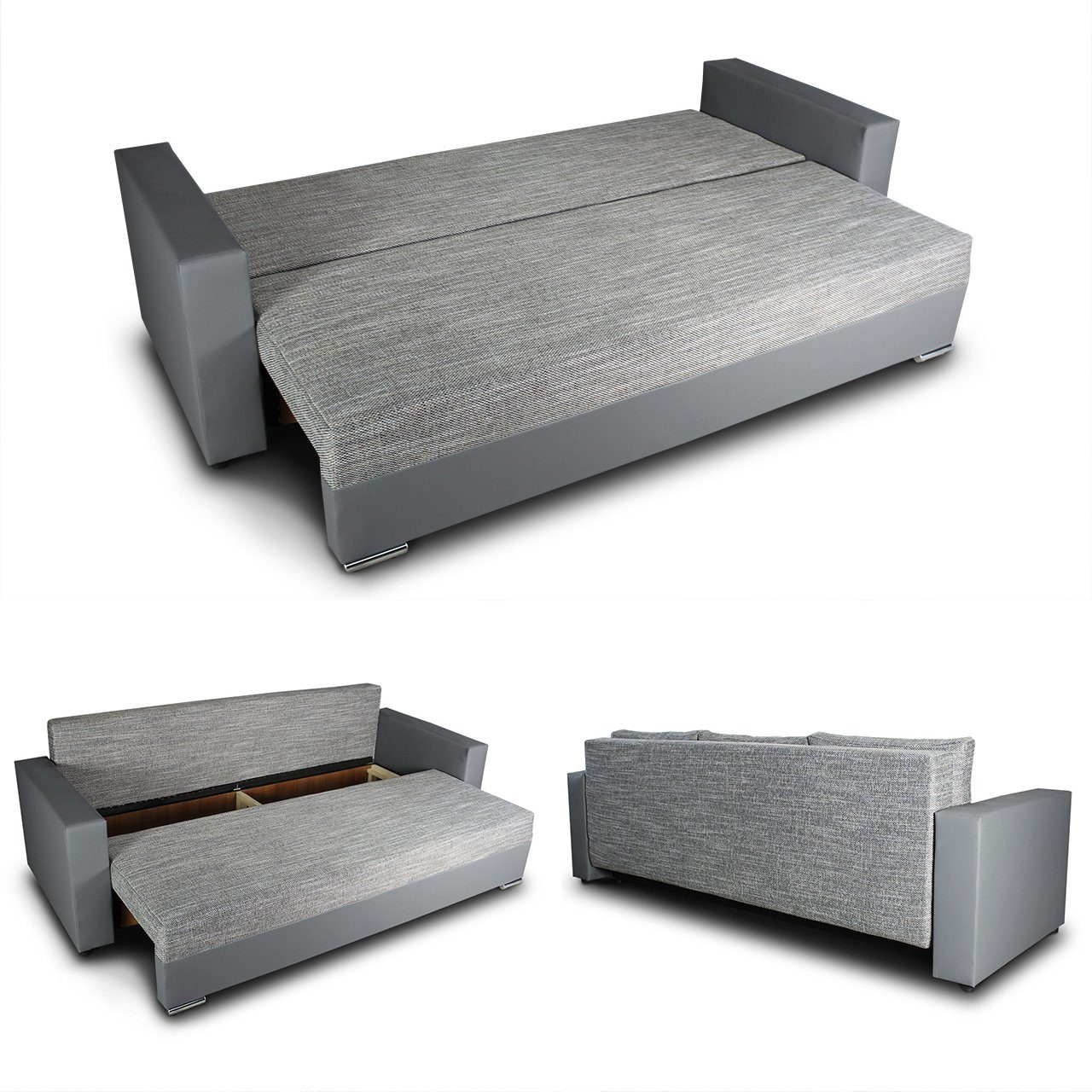 Sofnet Schlafsofa Bird, mit Schlaffunktion und Bettkasten, Bettsofa mit Chr günstig online kaufen