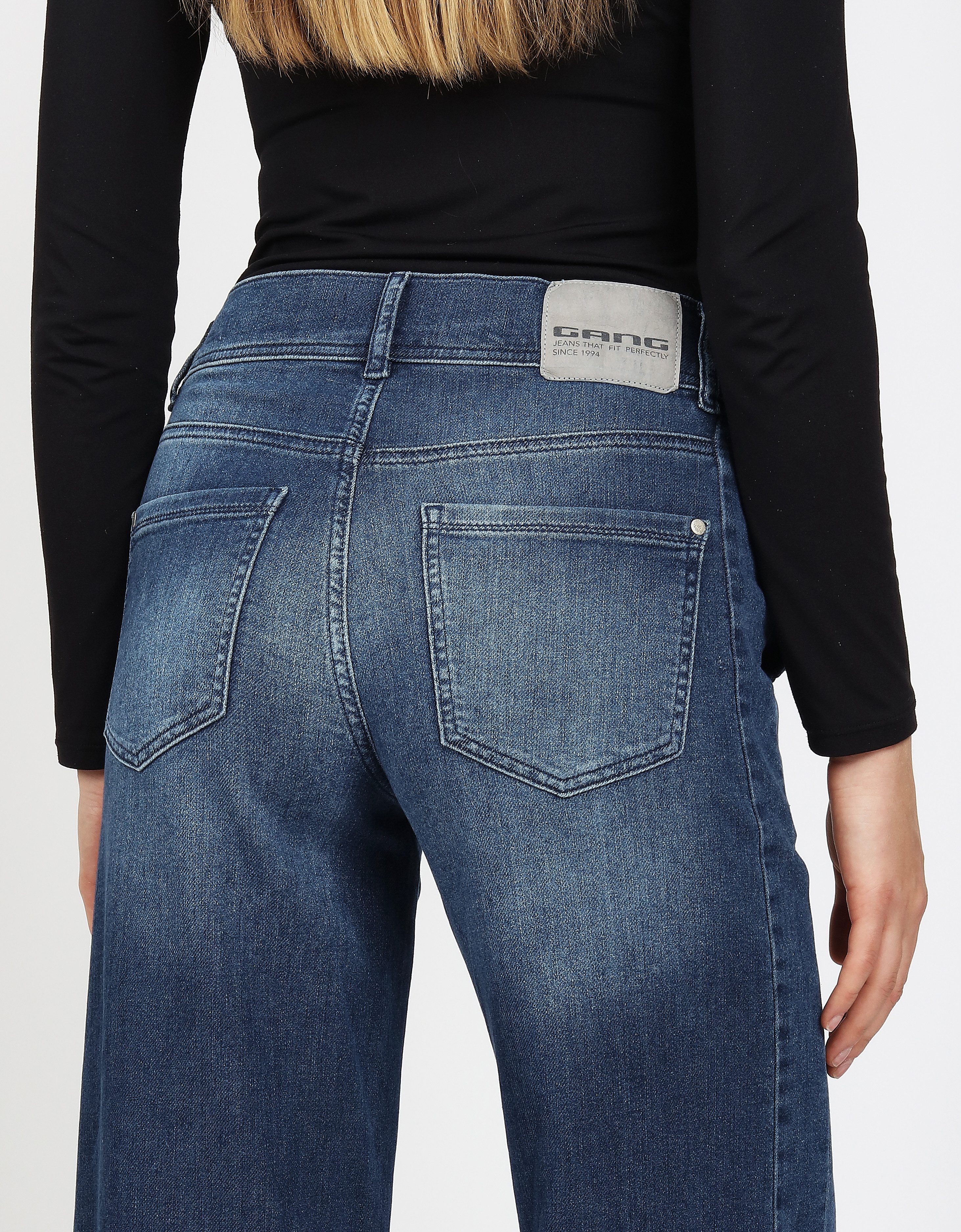 GANG Weite Jeans 94PAIGE WIDE mit eingesetztem Seitenstreifen