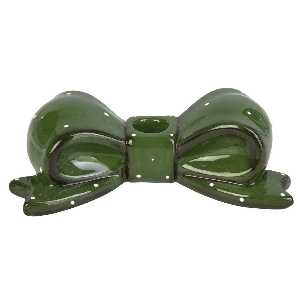 MICA Teelichthalter Kerzenhalter Schleife - grün - ca. 17,2 x 8,5 x 5,3 cm günstig online kaufen