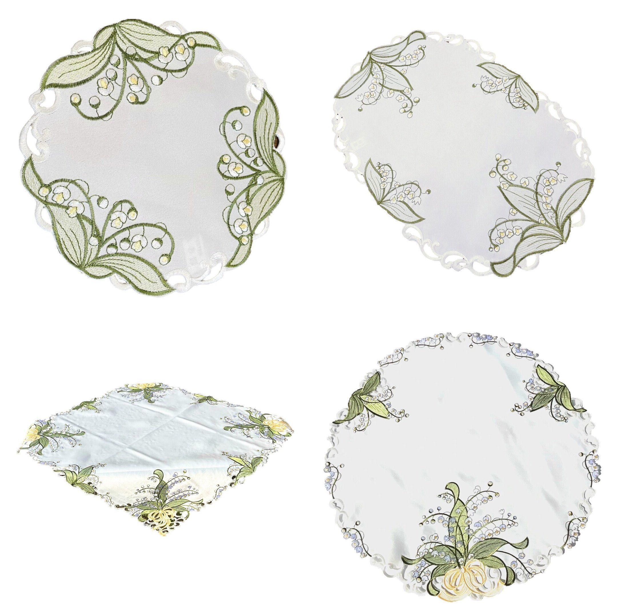 Westernlifestyle Tischdecke Weiße Maiglöckchen Tischläufer Mitteldecke Deck günstig online kaufen