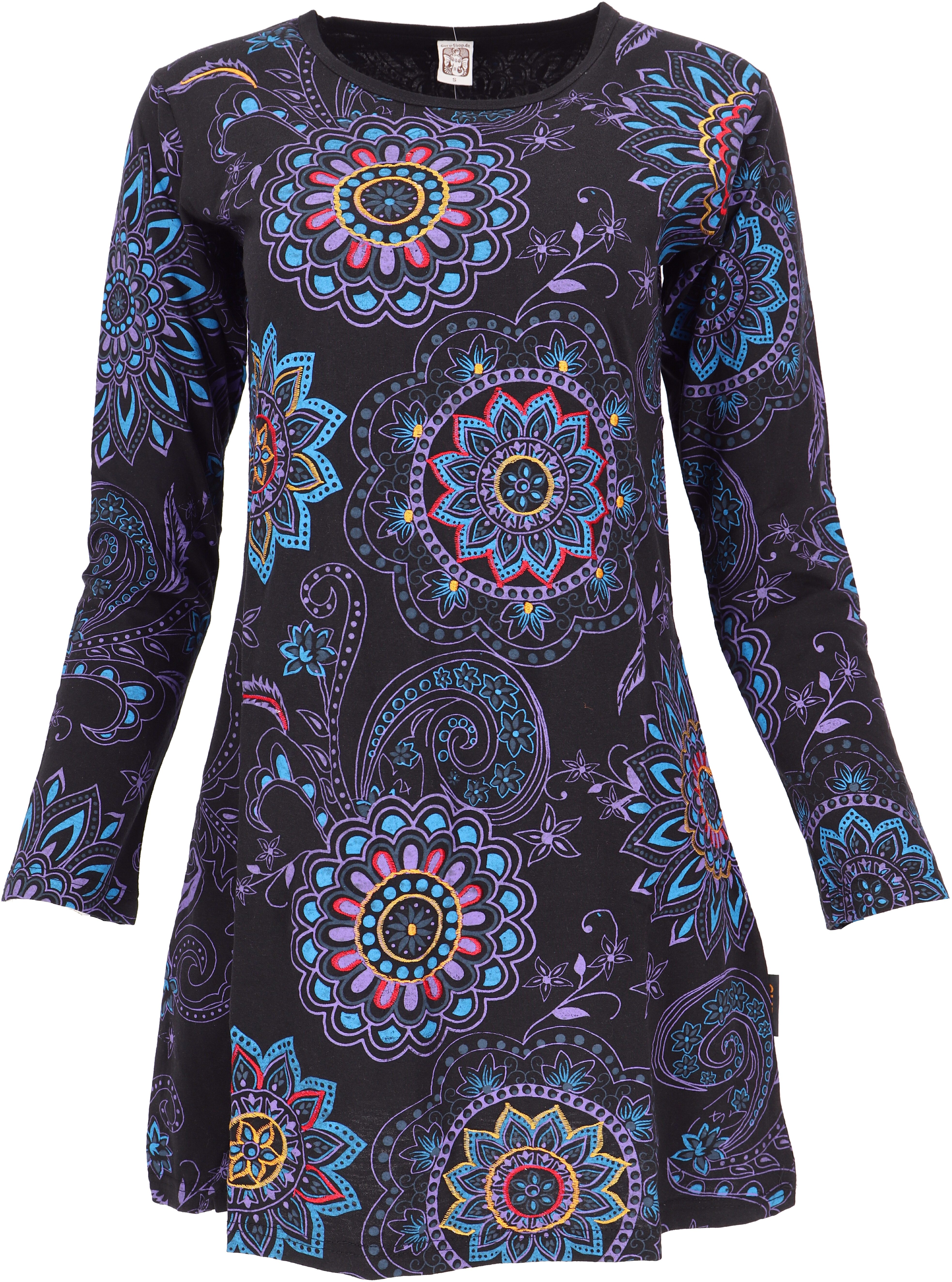 Guru-Shop Midikleid Besticktes Boho chic Minikleid, günstig online kaufen