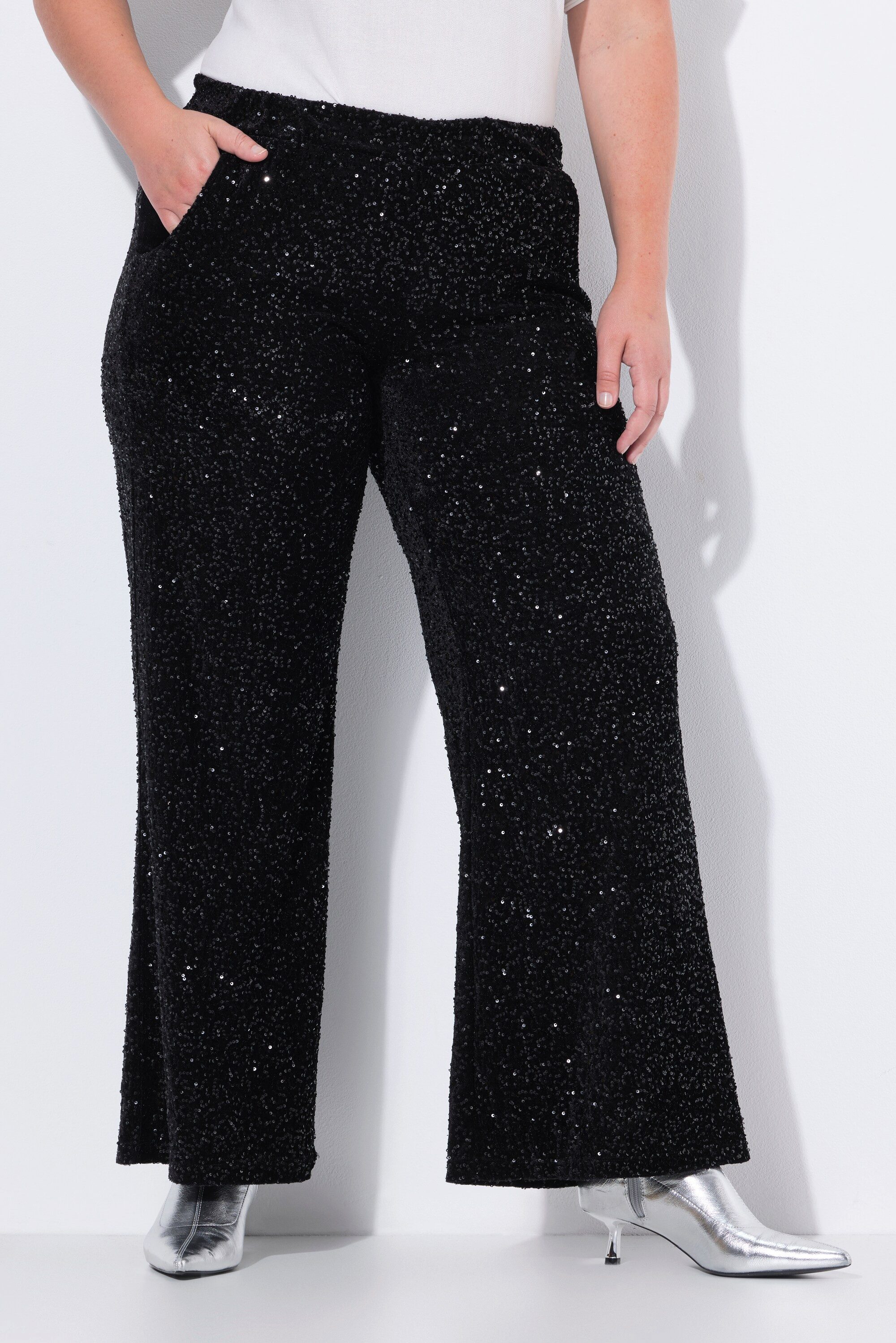 MIAMODA Schlupfhose Paillettenhose Marleneform Samt mit Pailletten günstig online kaufen