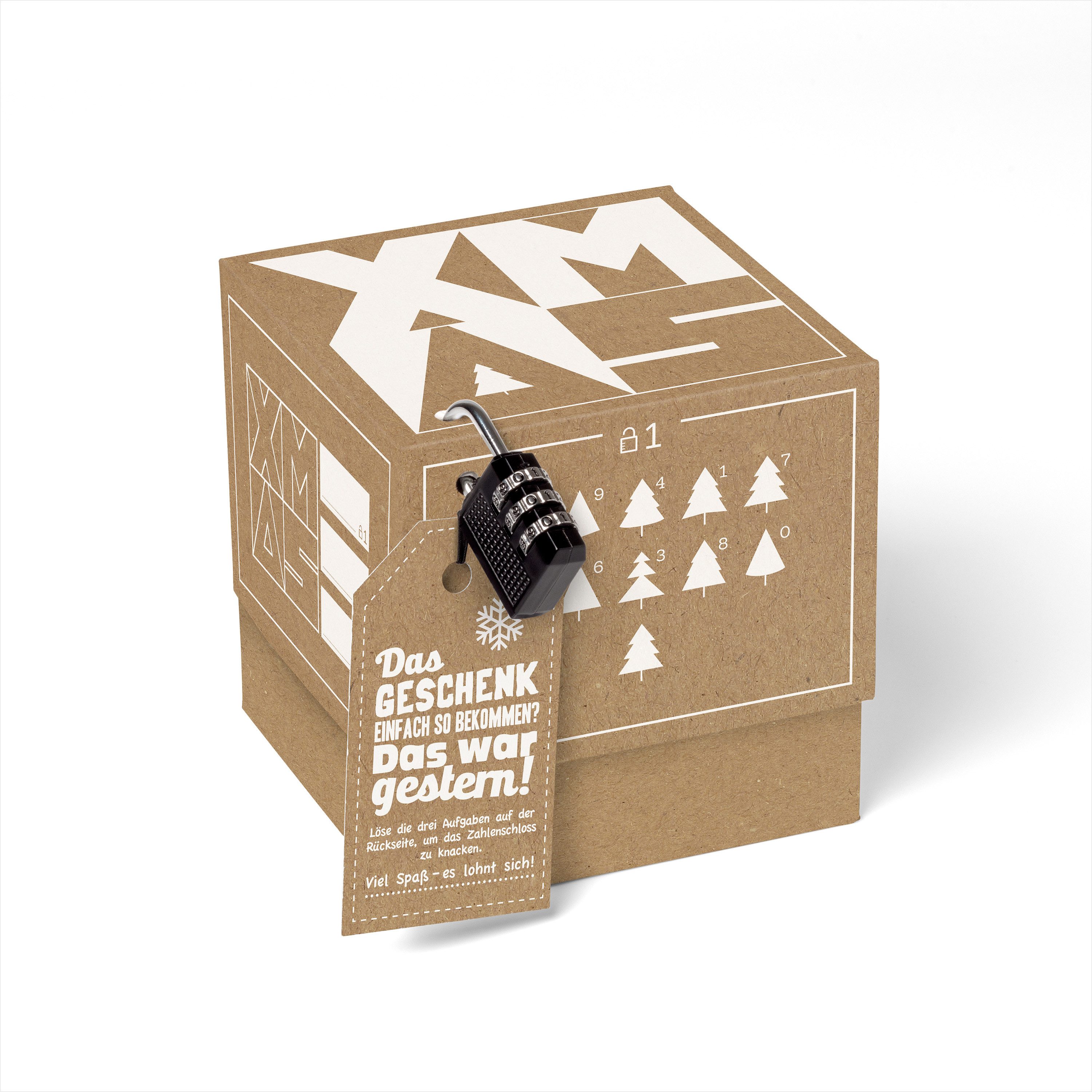 SURPRISA Geschenkbox Rätselbox für Geschenke & Gutscheine, Geschenkbox für jeden Anlass, Personalisierte Geschenkideen / Das Geschenk einfach so - war gestern!