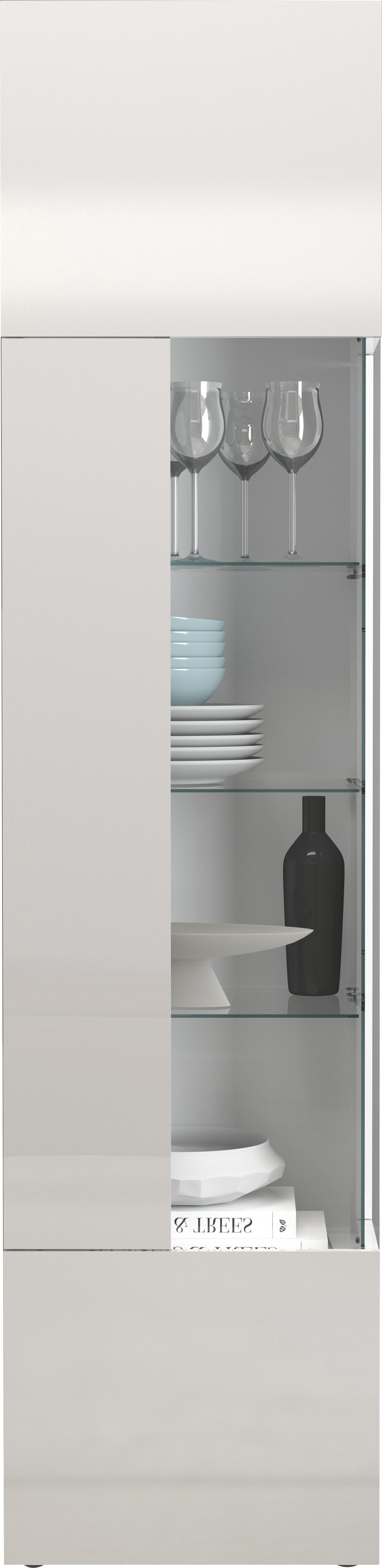 OTTO home Vitrine Egypt komplett hochglanz lackiert, 1 Glastür mit 3 Glasböden – Bild 4 von 5