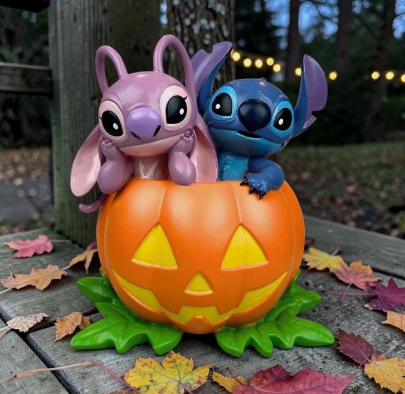 Disney Dekorationsfolie Stitch & Angel Kürbis 3D Statue Halloween ca25 cm Disney Store