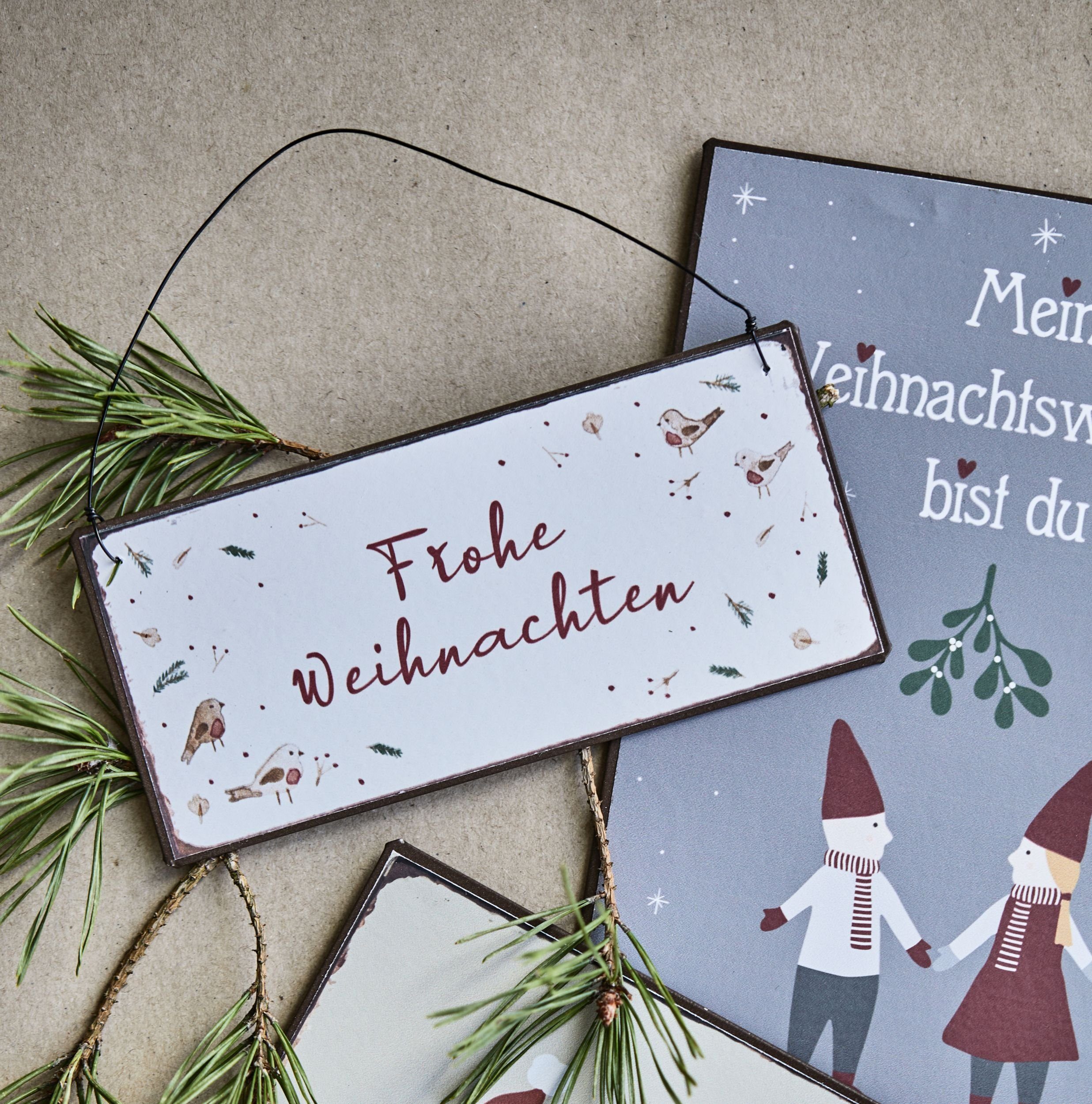 Ib Laursen Metallschild Wandschild Metallschild Schild "Frohe Weihnachten" günstig online kaufen