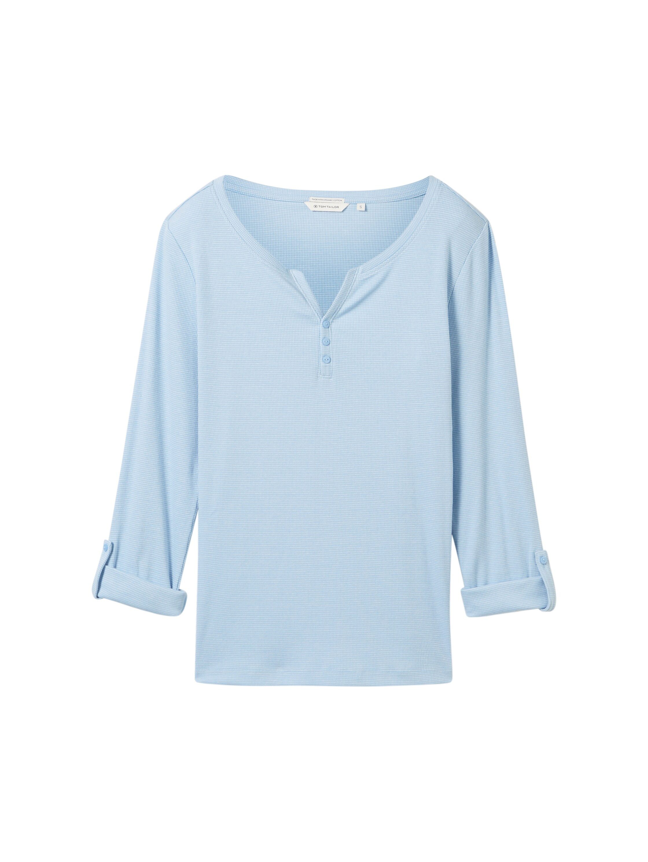 TOM TAILOR Langarmshirt mit Henley-Ausschnitt