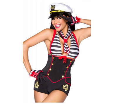 Piraten-Kostüm 5-tlg. Marine-Kostüm Matrose Outfit Matrosin Karneval Fasching