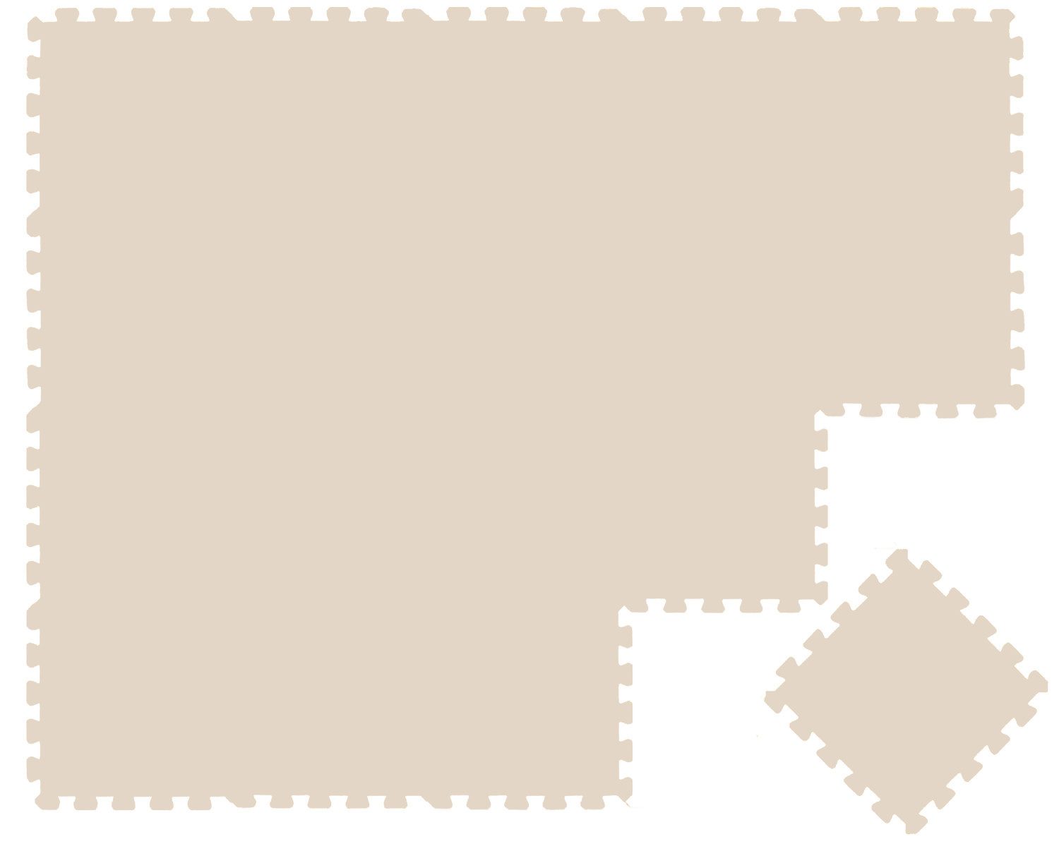 LittleTom Puzzlematte ab dem 1. Tag - 18 Teile Baby Spielmatte - 30 x 30 Kinder Krabbelmatte, (18-tlg), Spielunterlage für Babys und Kleinkinder - Kinderzimmer Puzzleteppich