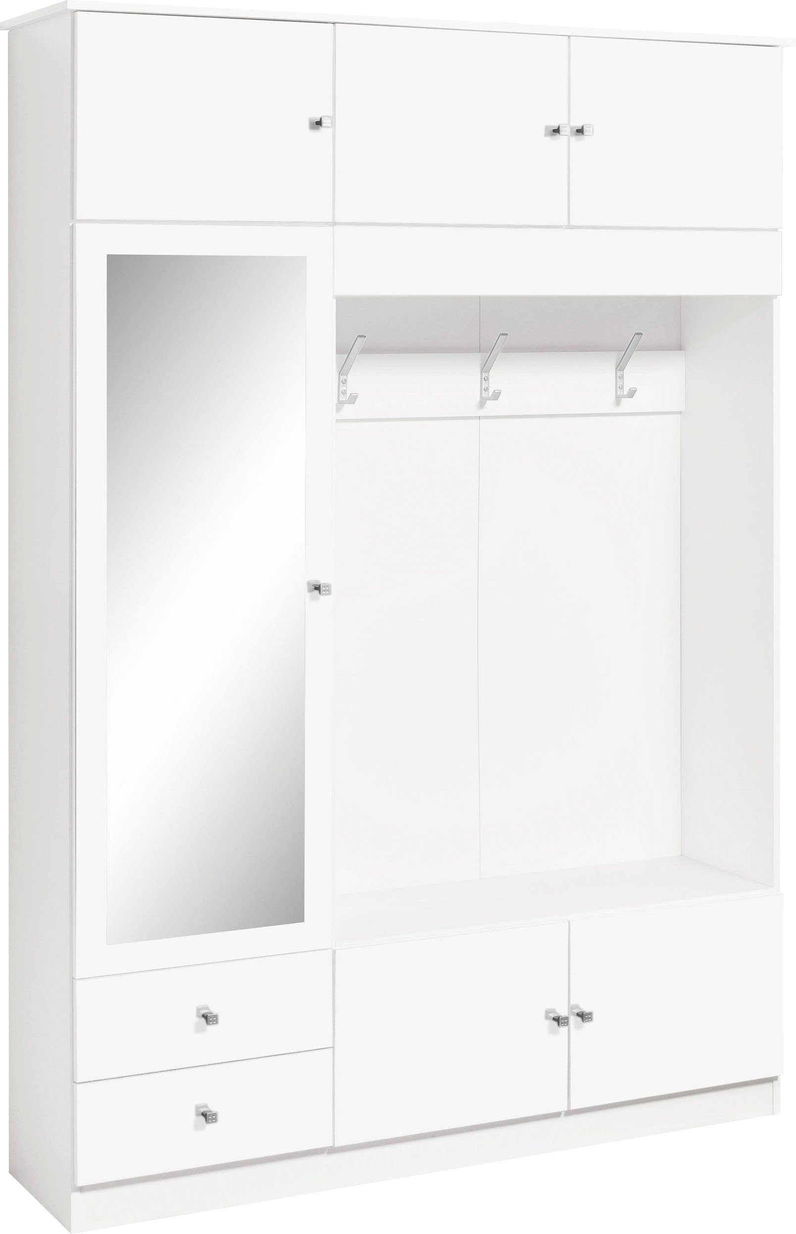 borchardt Möbel Garderobenschrank Kompakta Höhe 202 cm weiß matt